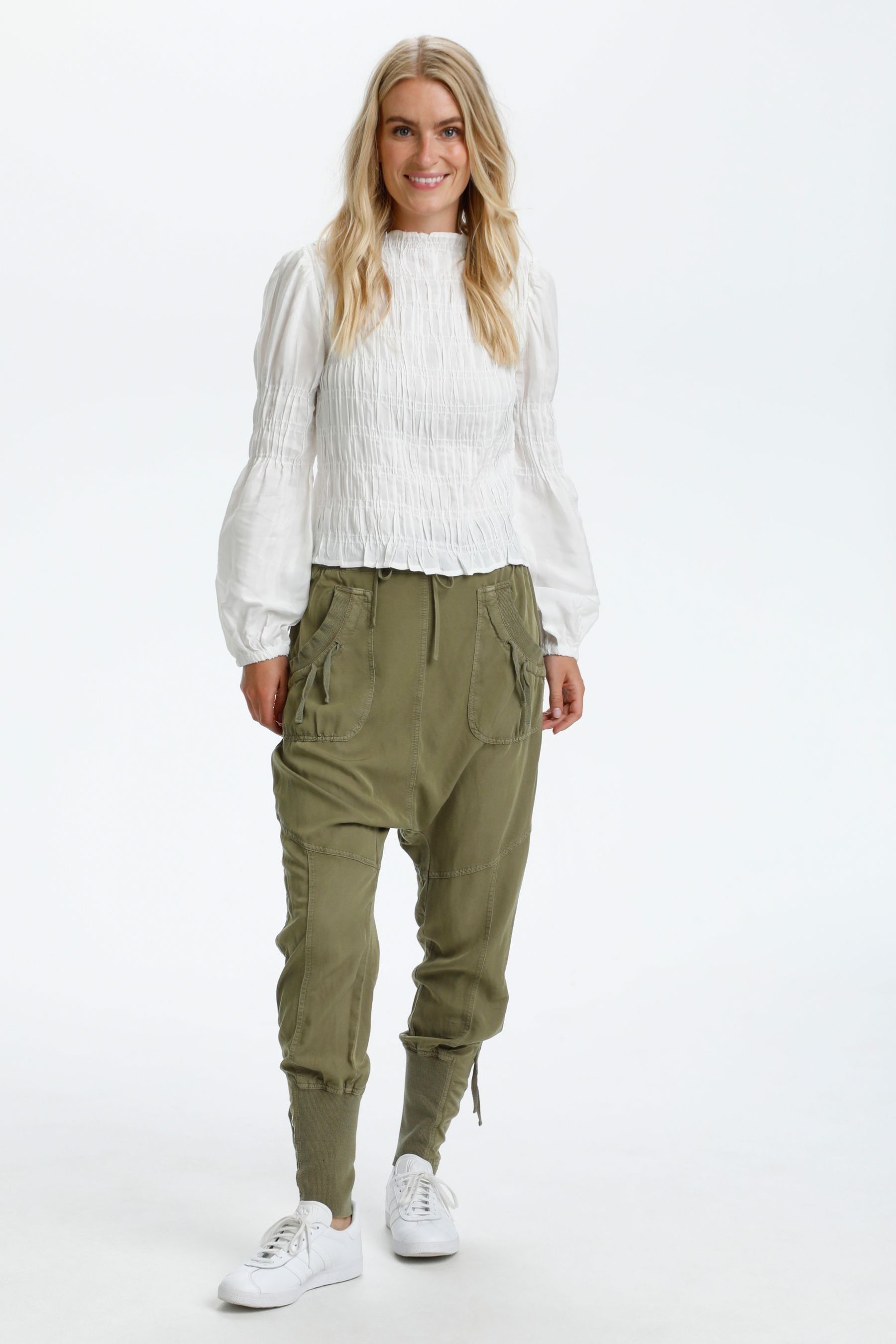 Buy Cream Nanna Tie Waist Cargo Trousers from the Next UK online shop