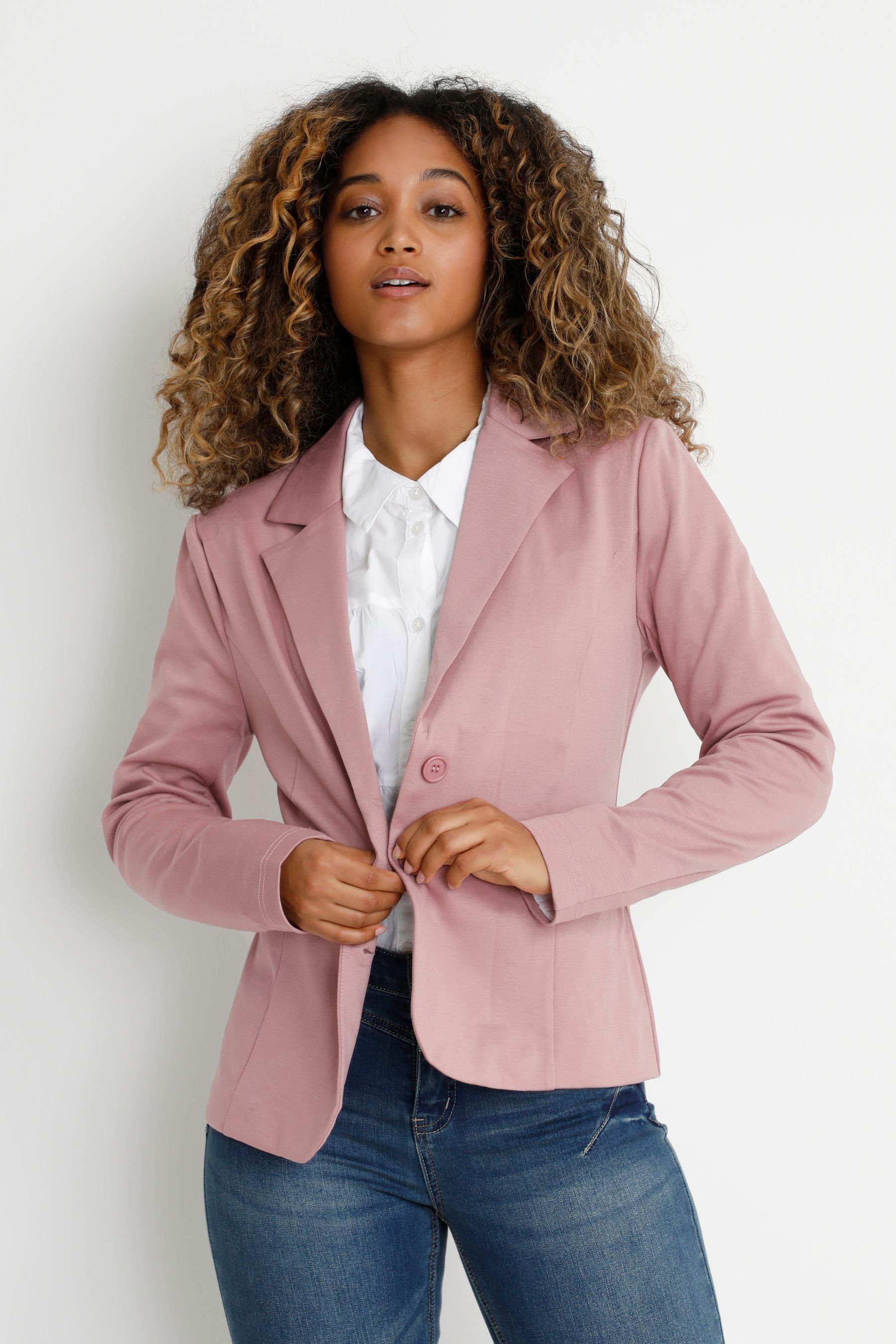 Cream casual blazer clearance