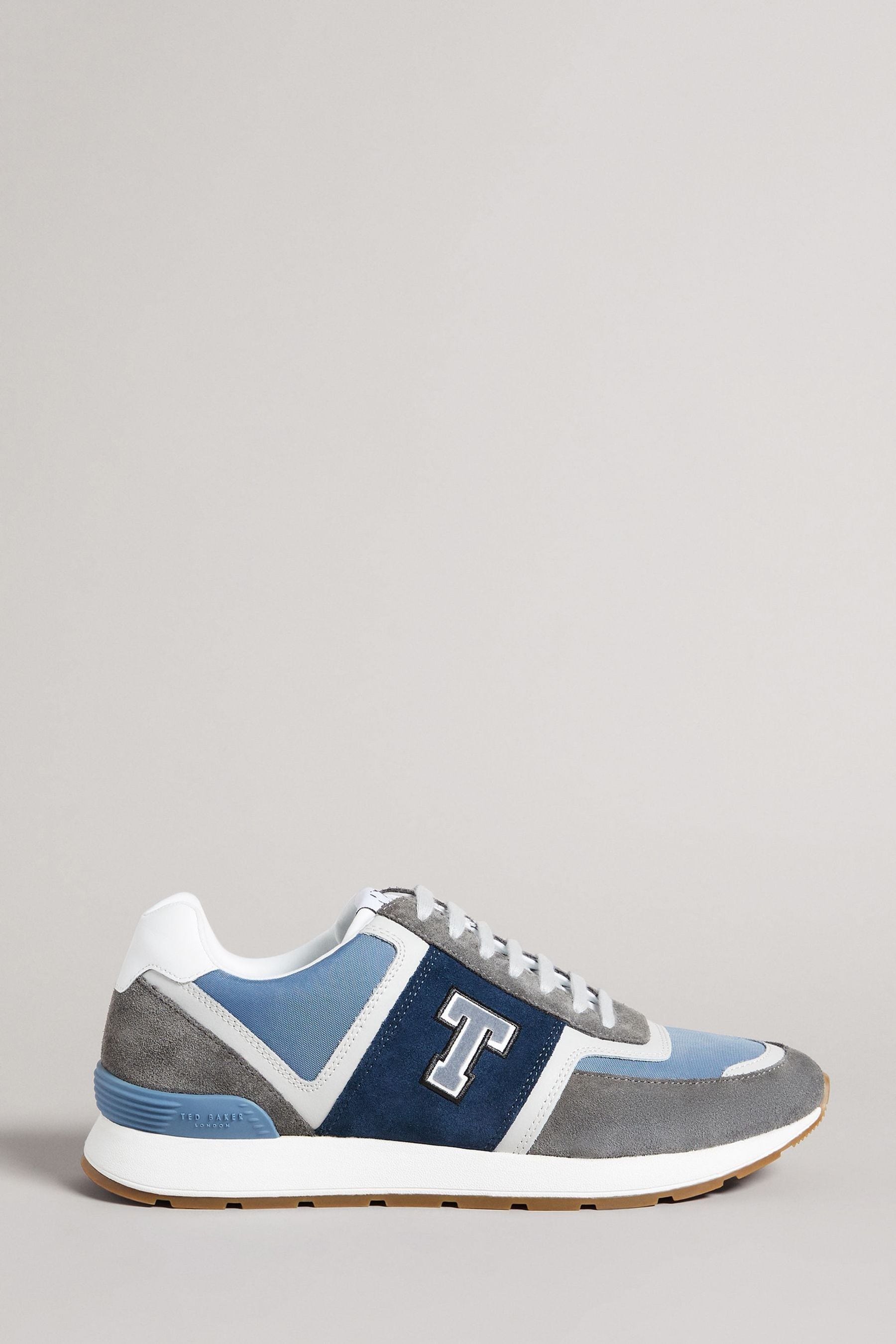 Buy Ted Baker Gregory Charcoal Grey Retro T Runner Trainers from Next Luxembourg