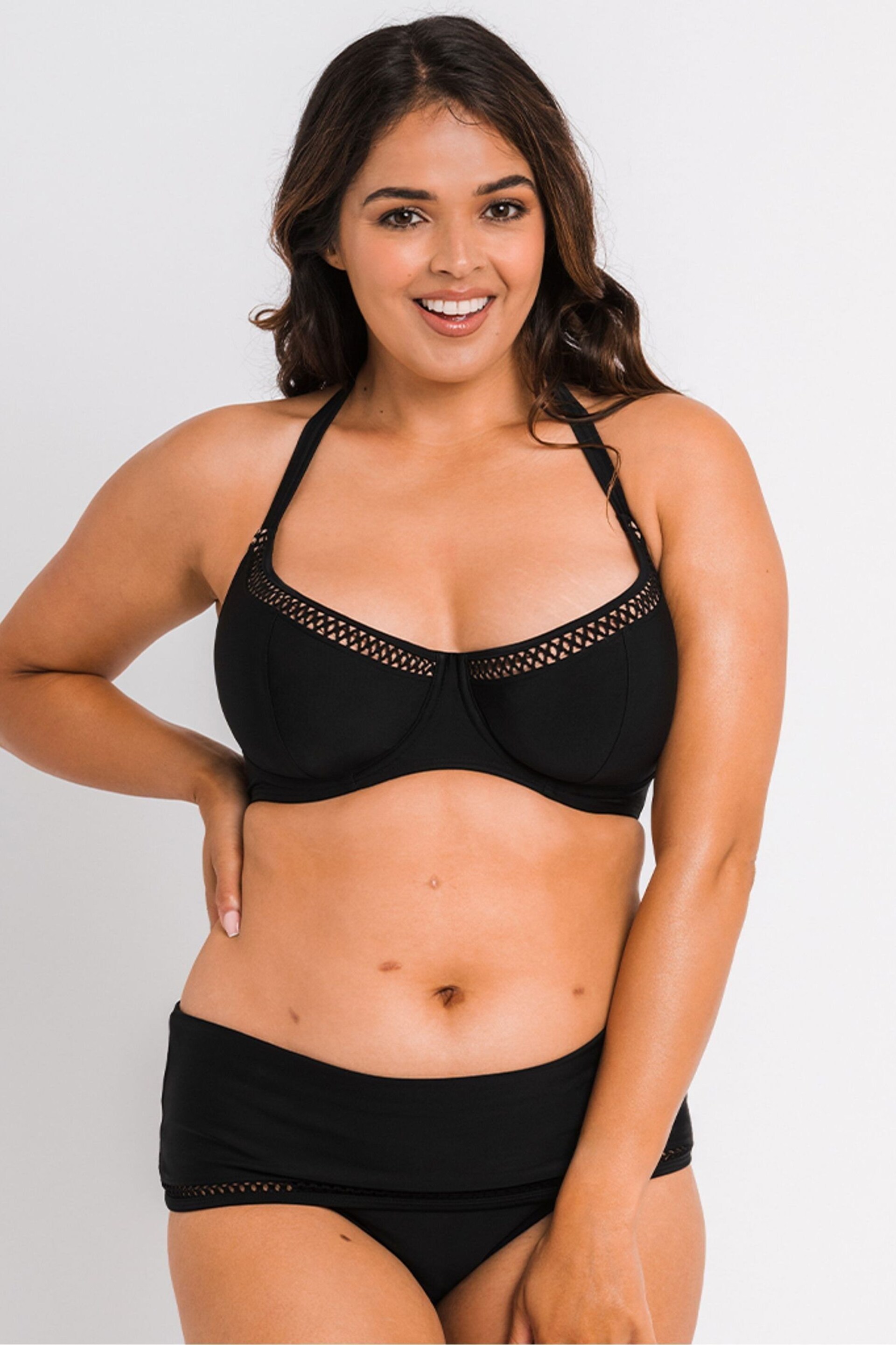 Curvy Kate First Class Balcony Black Bikini Bottoms - Image 1 of 4