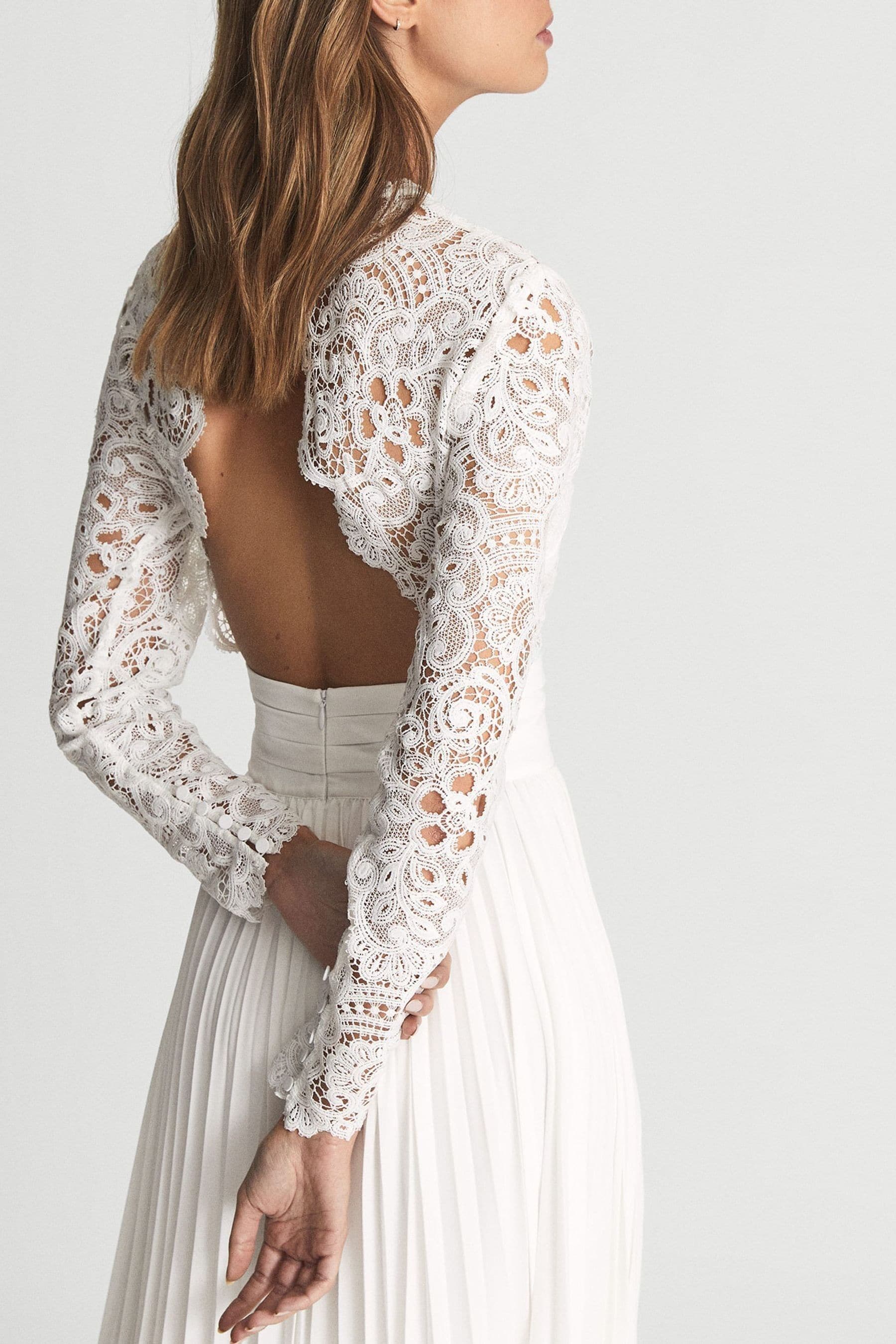 White lace tunic dress on sale