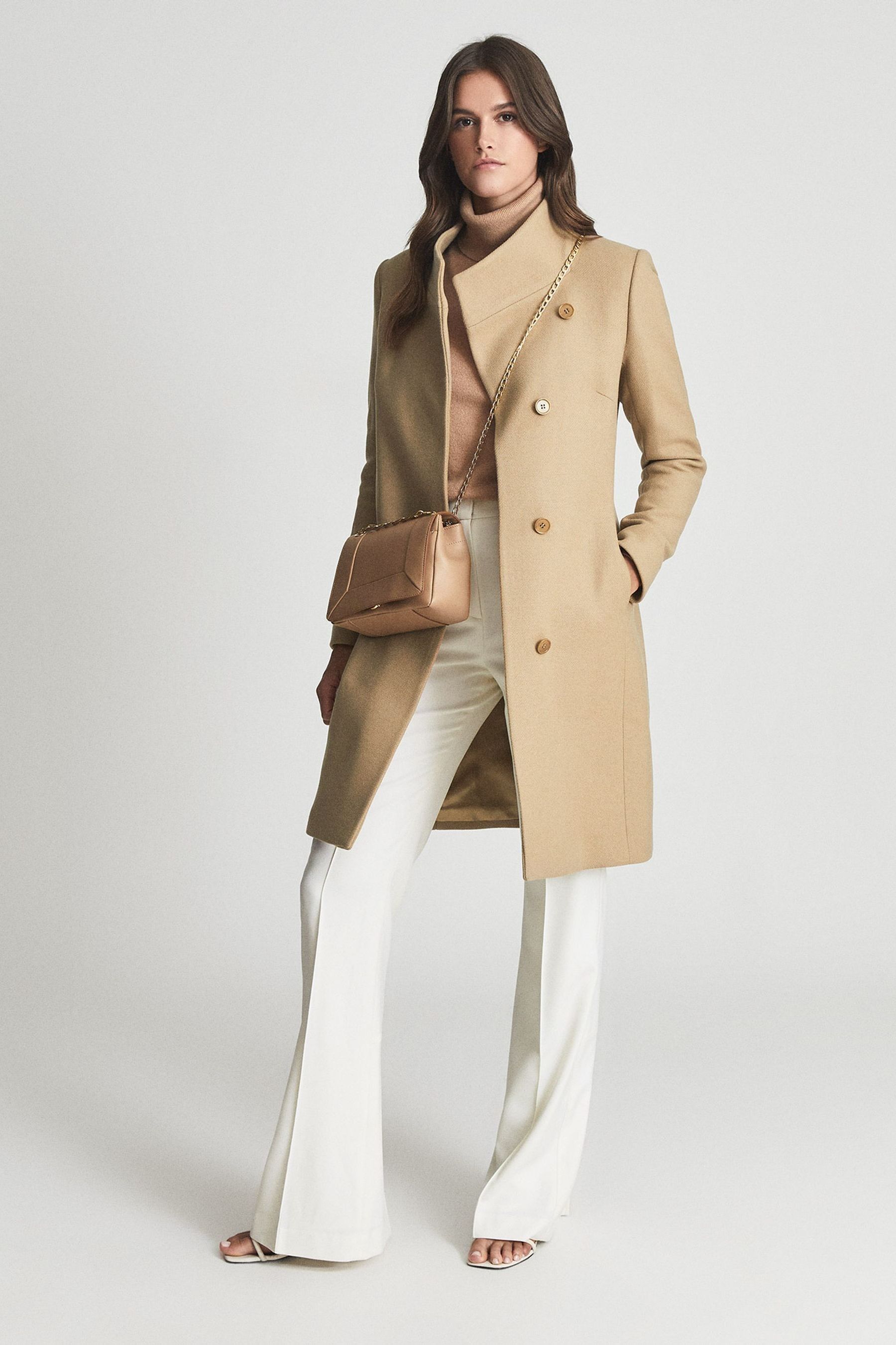 Buy Manteau mi long en laine melangee Reiss Mia from Next France