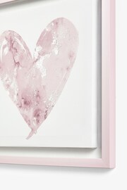 Pink Heart Framed Canvas Wall Art - Image 4 of 5