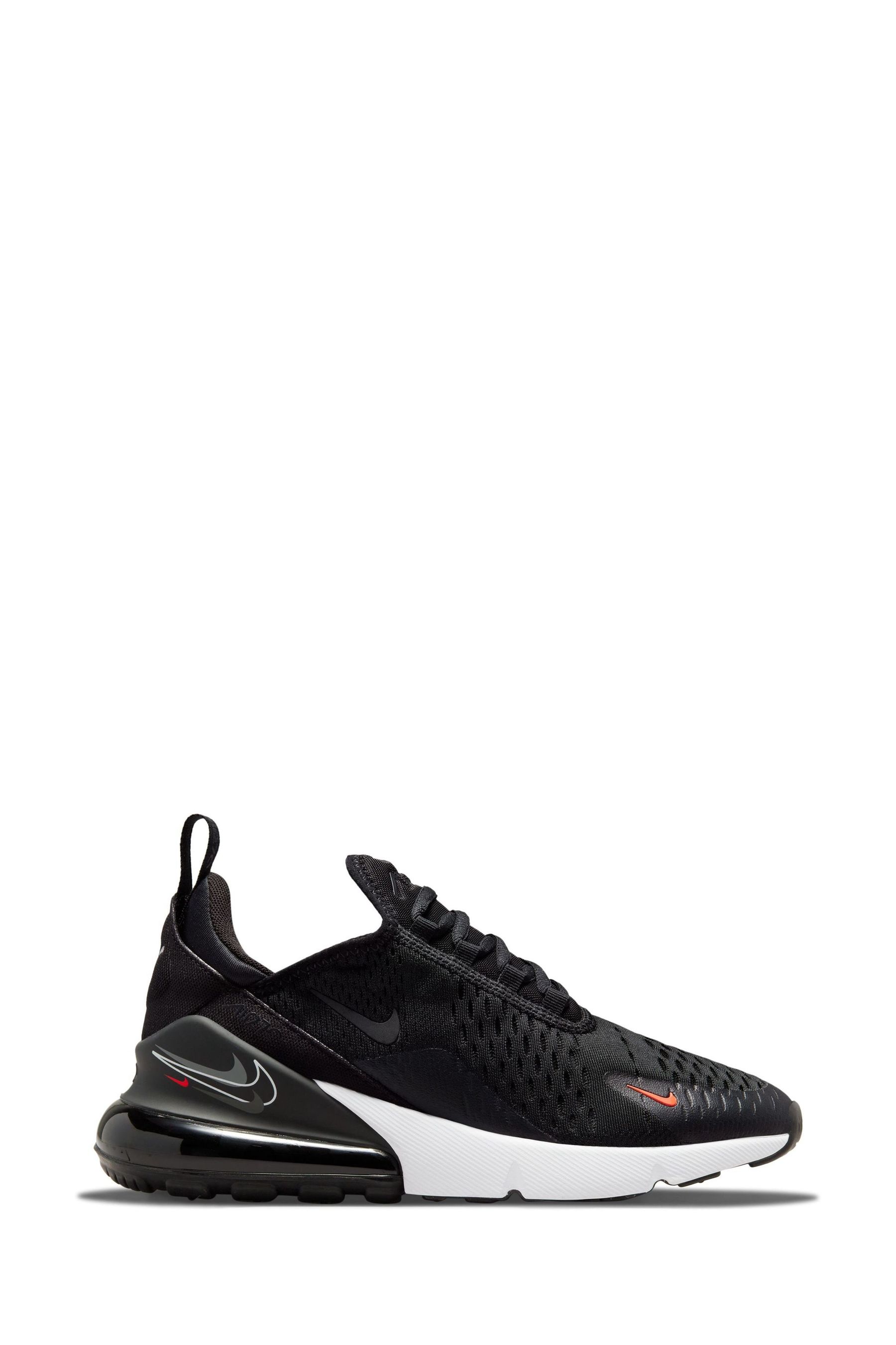 Buy Nike Black White Grey Air Max 270 Youth Trainers from Next Luxembourg