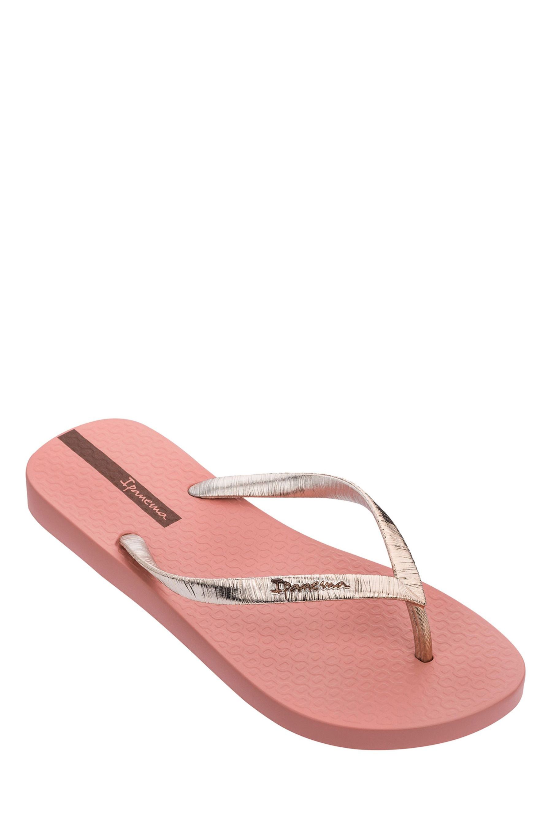 Buy Ipanema Pink Shimmering Strap Flip Flops from Next Luxembourg