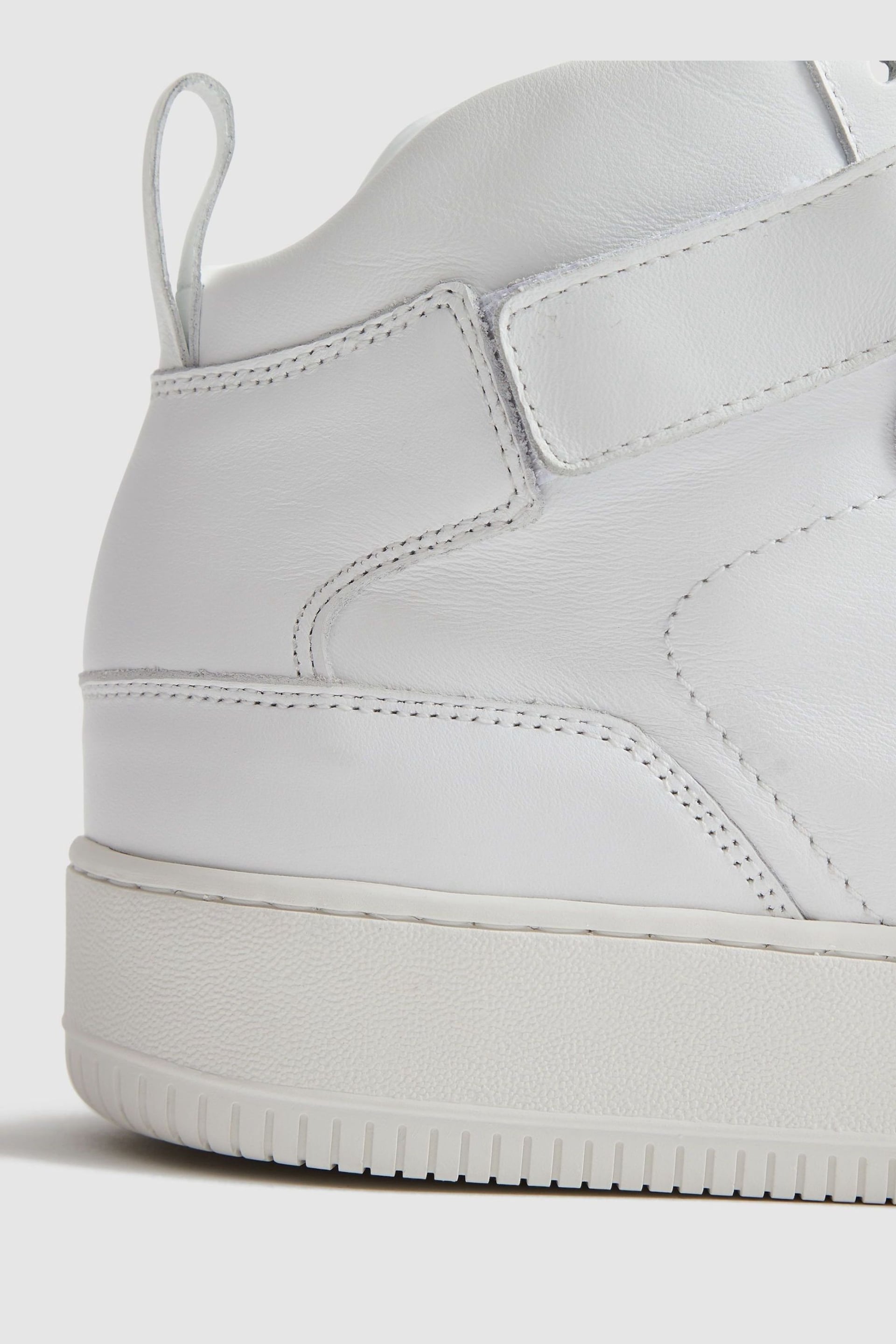 Reiss White Aira High Top Leather Trainers - Image 5 of 7