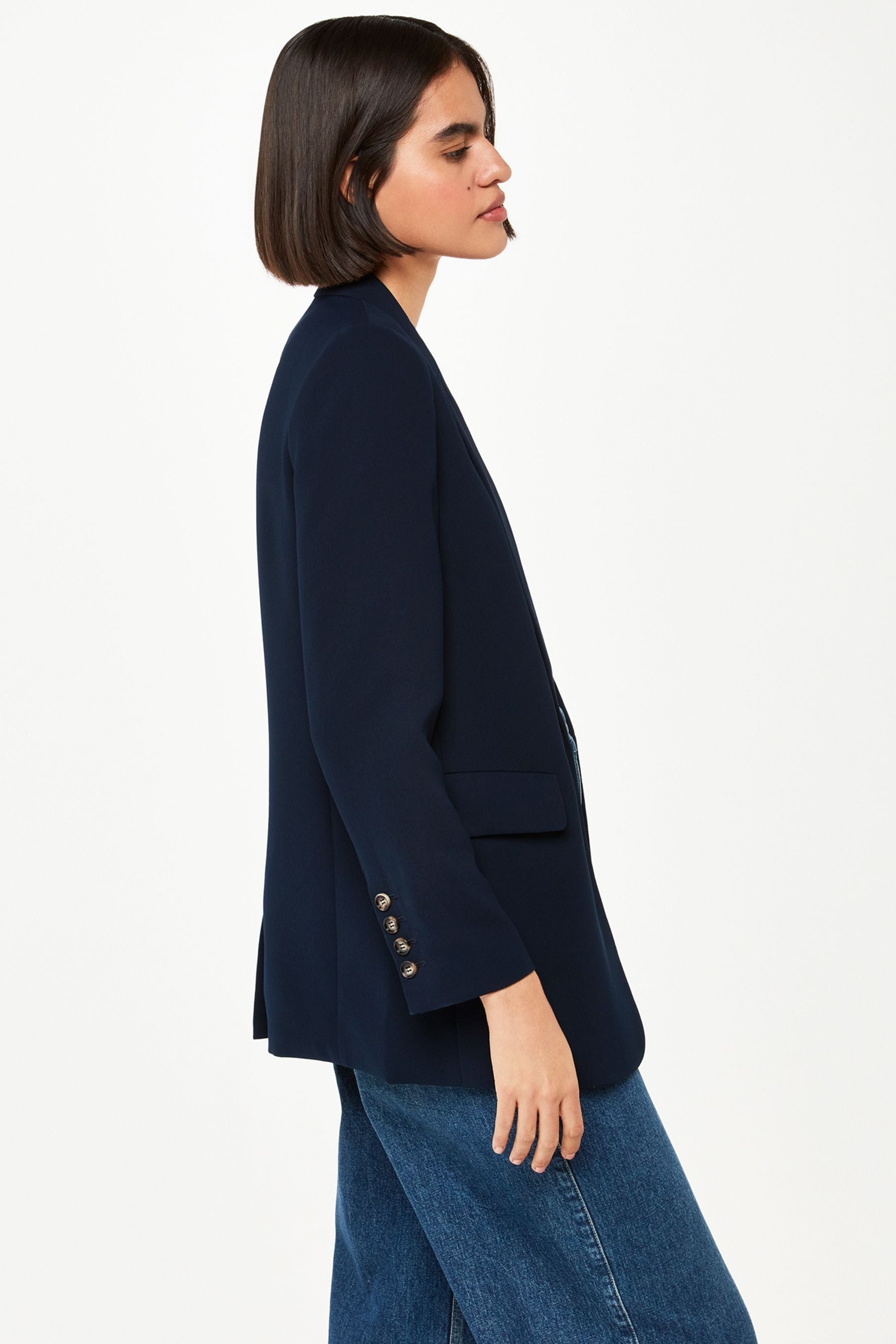 Navy blue boyfriend blazer deals