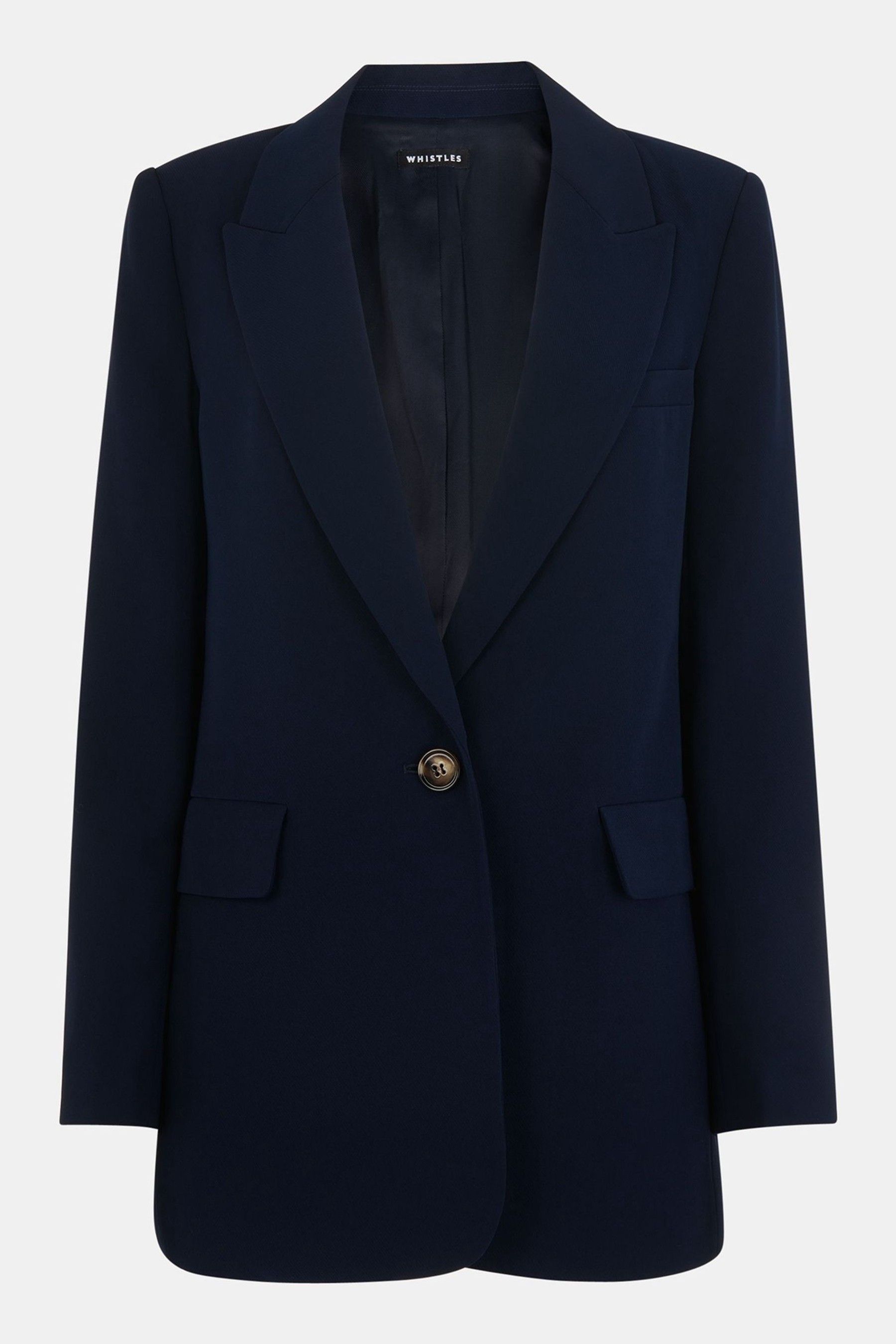 Whistles navy blazer top