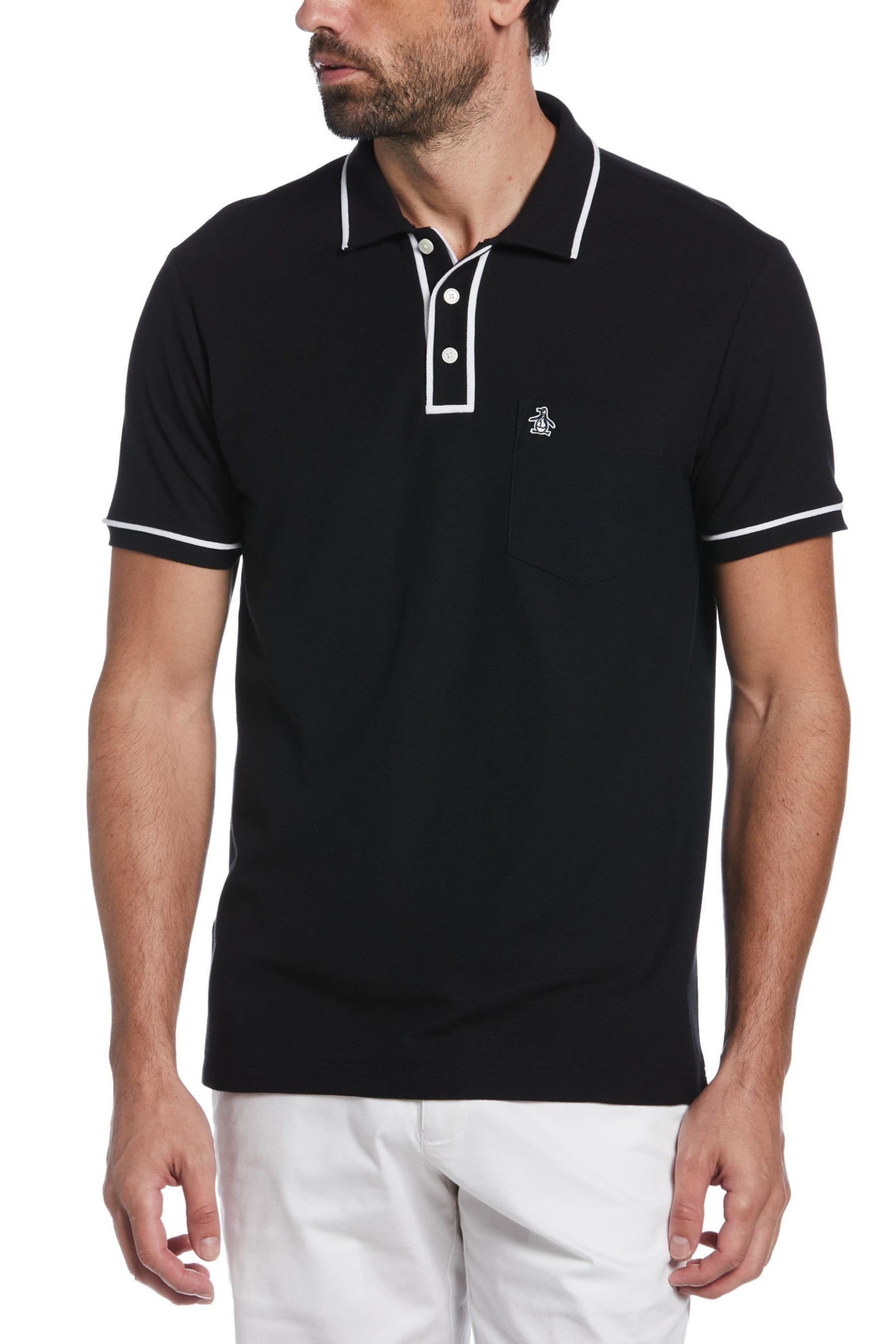 Black penguin polo shirt hot sale