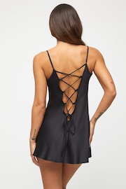 Ann Summers Black Cherryann Satin Chemise Slip Nightie - Image 3 of 5