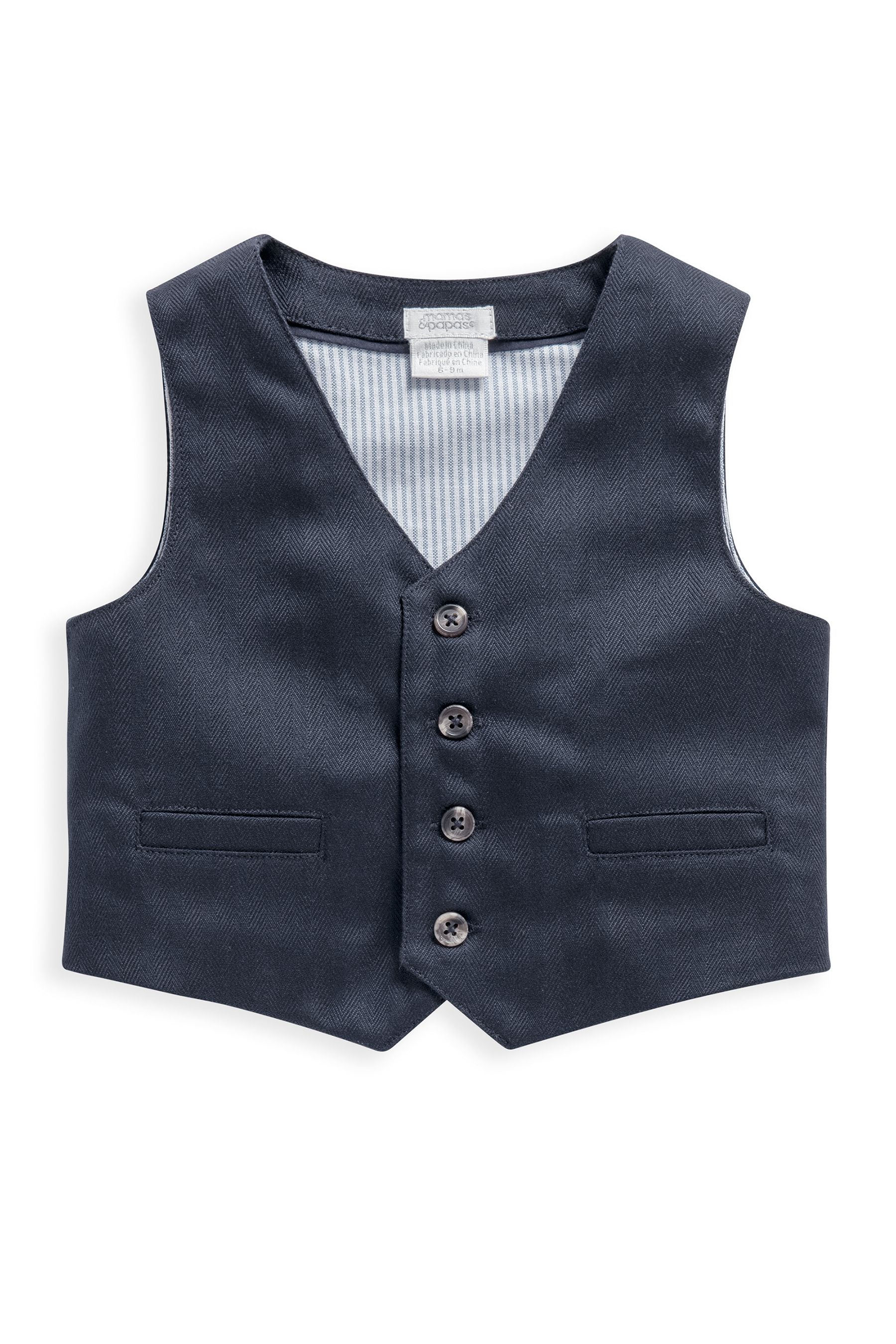Buy Mamas Papas Blue 4 Piece Navy Suit With Knit Tie from the Next UK online shop