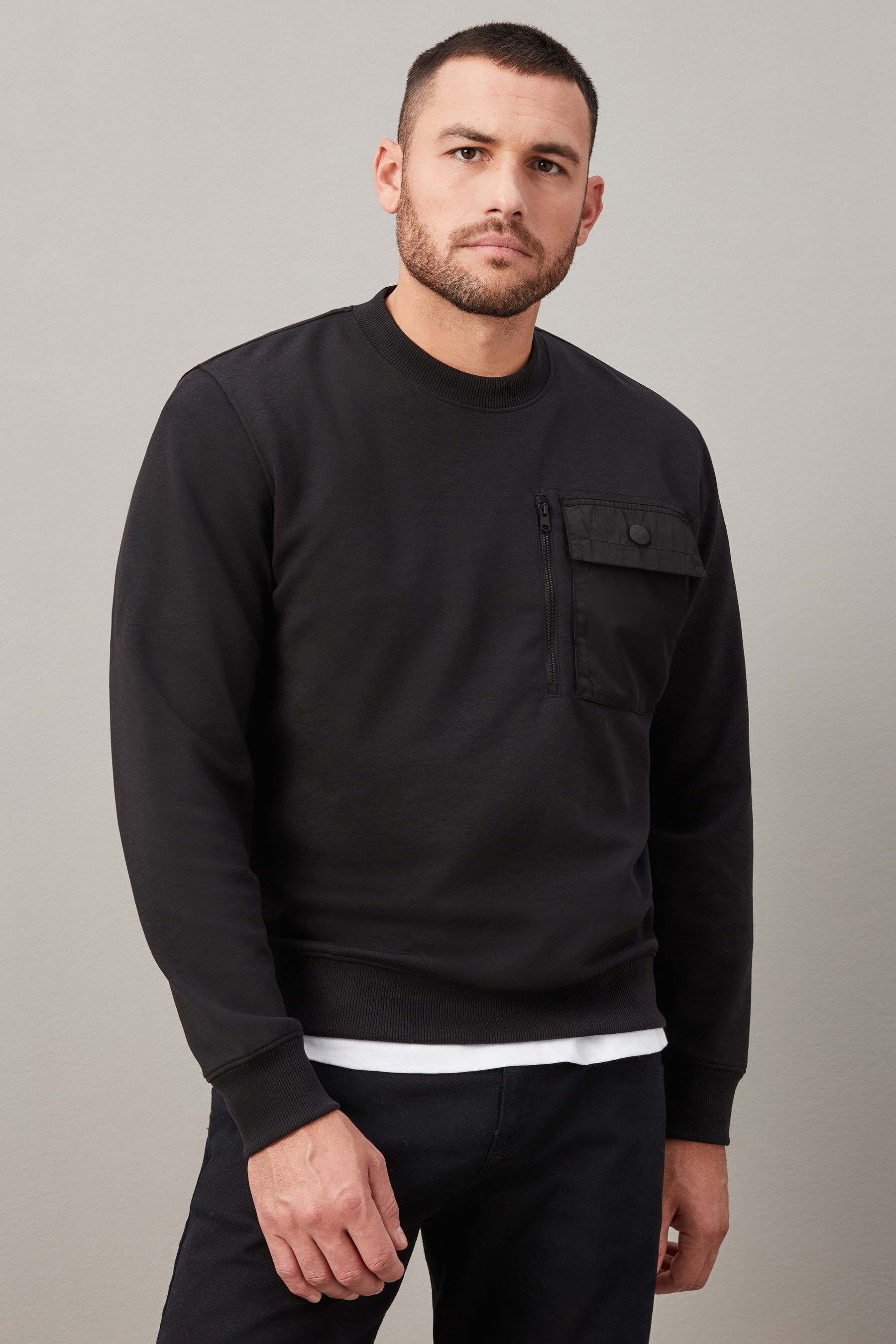 Next black sweatshirt cheap
