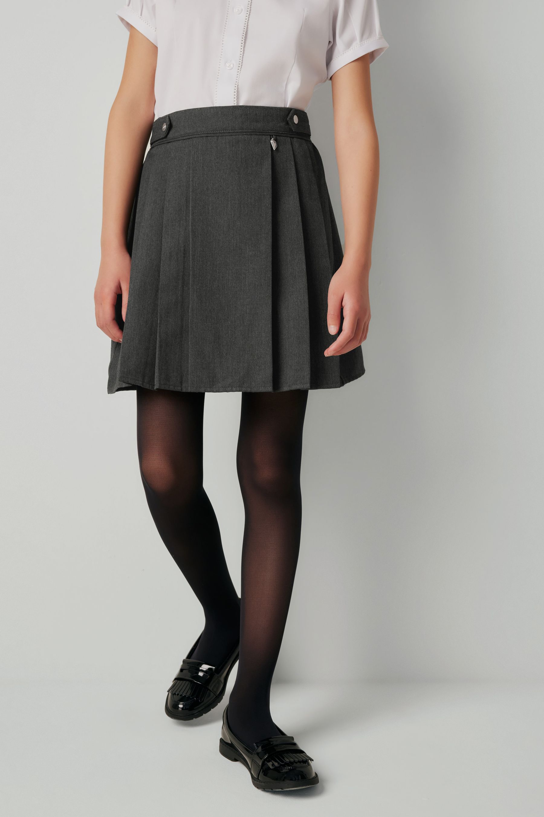 Grey pleated skirt australia online