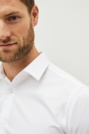 White Slim Fit Cotton Shirts 3 Pack - Image 5 of 6