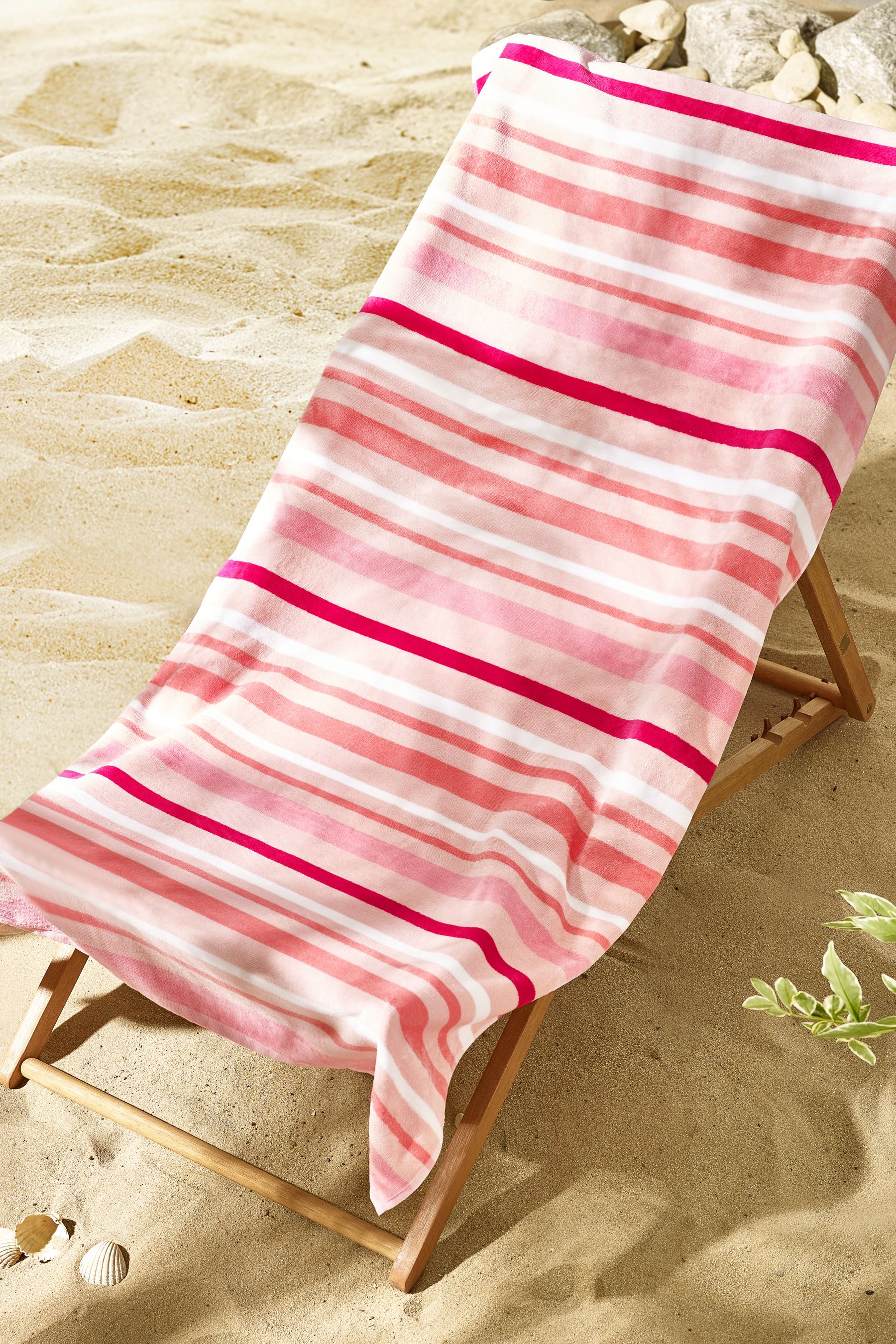 Buy Pink 100 Cotton Beach Towel from the Next UK online shop