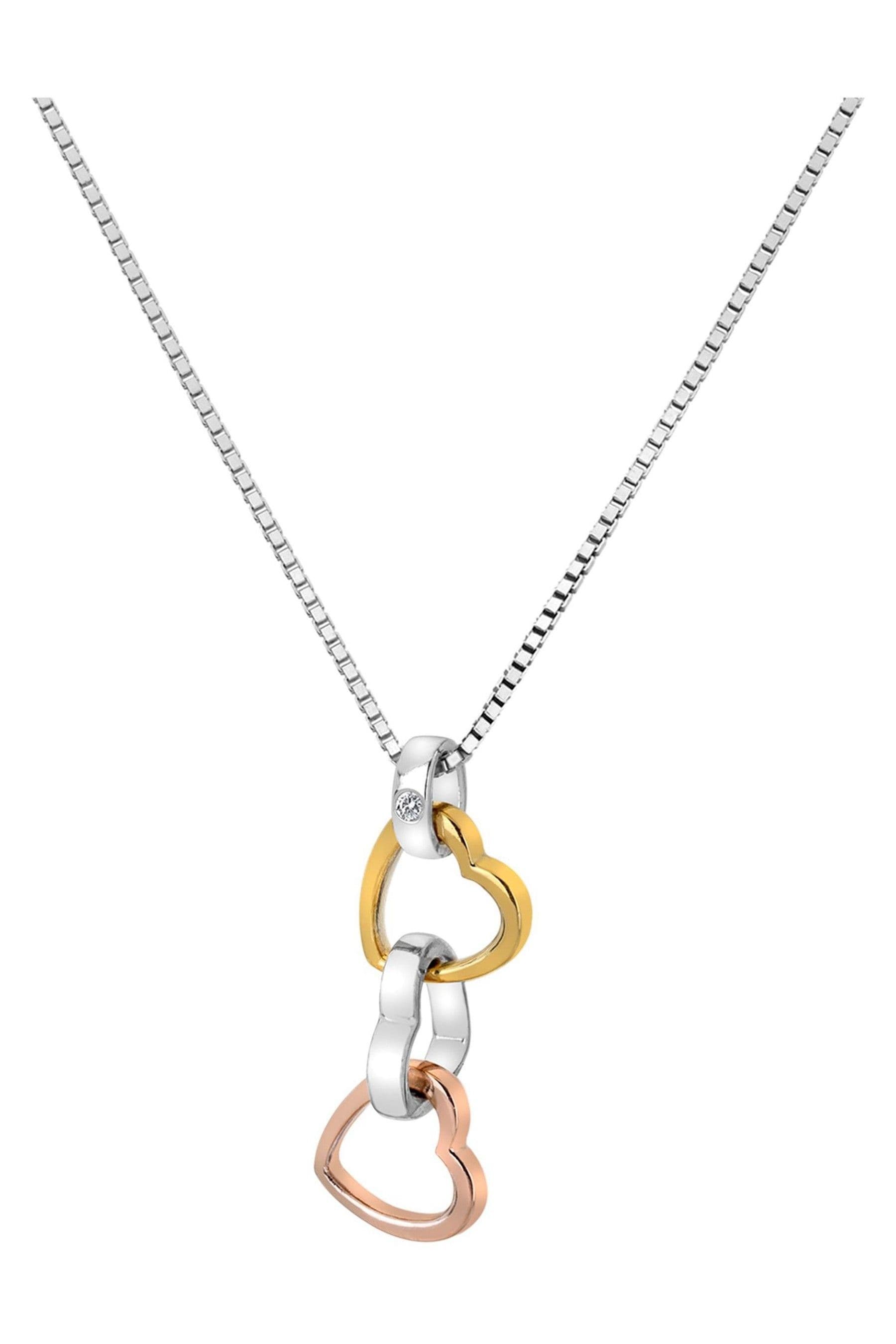 Buy Hot Diamonds Silver Tone Trio Triple Heart Pendant from Next Luxembourg