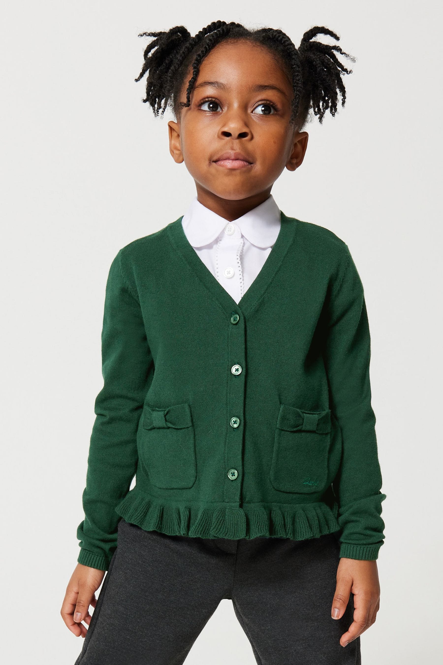 Buy Clarks Green School V Neck Cardigan from the Next UK online shop