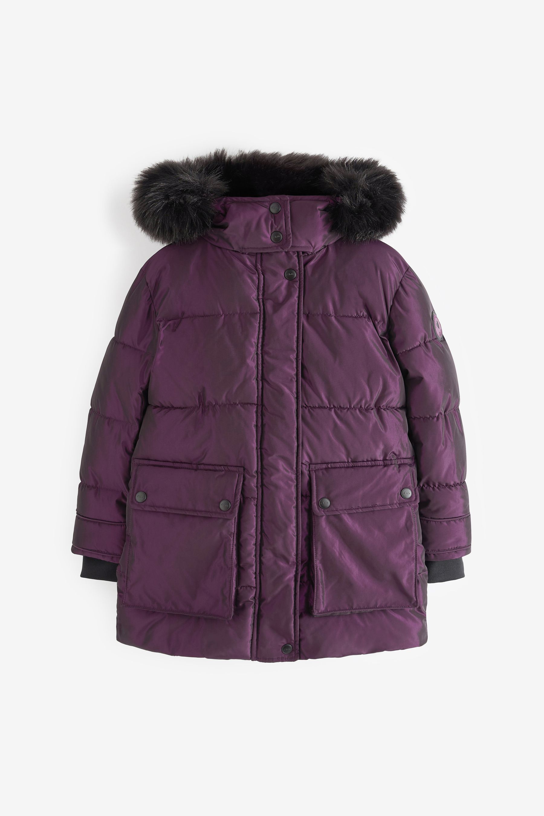 Buy Clarks Purple Girls Puffer Coat from Next Luxembourg