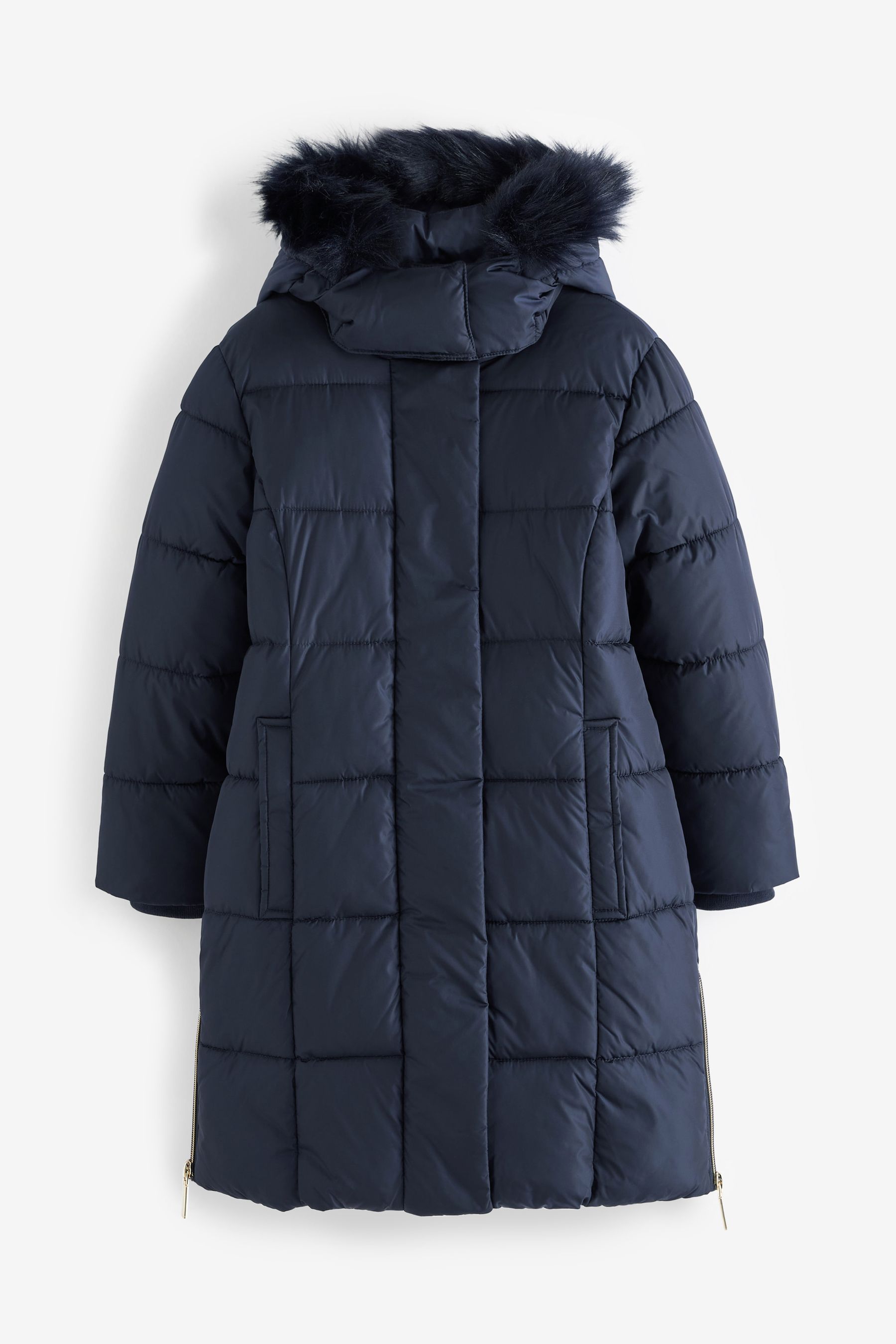 Girls navy padded coat online