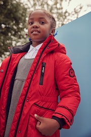 Clarks Red Waterproof Girls Parka Coat - Image 2 of 13