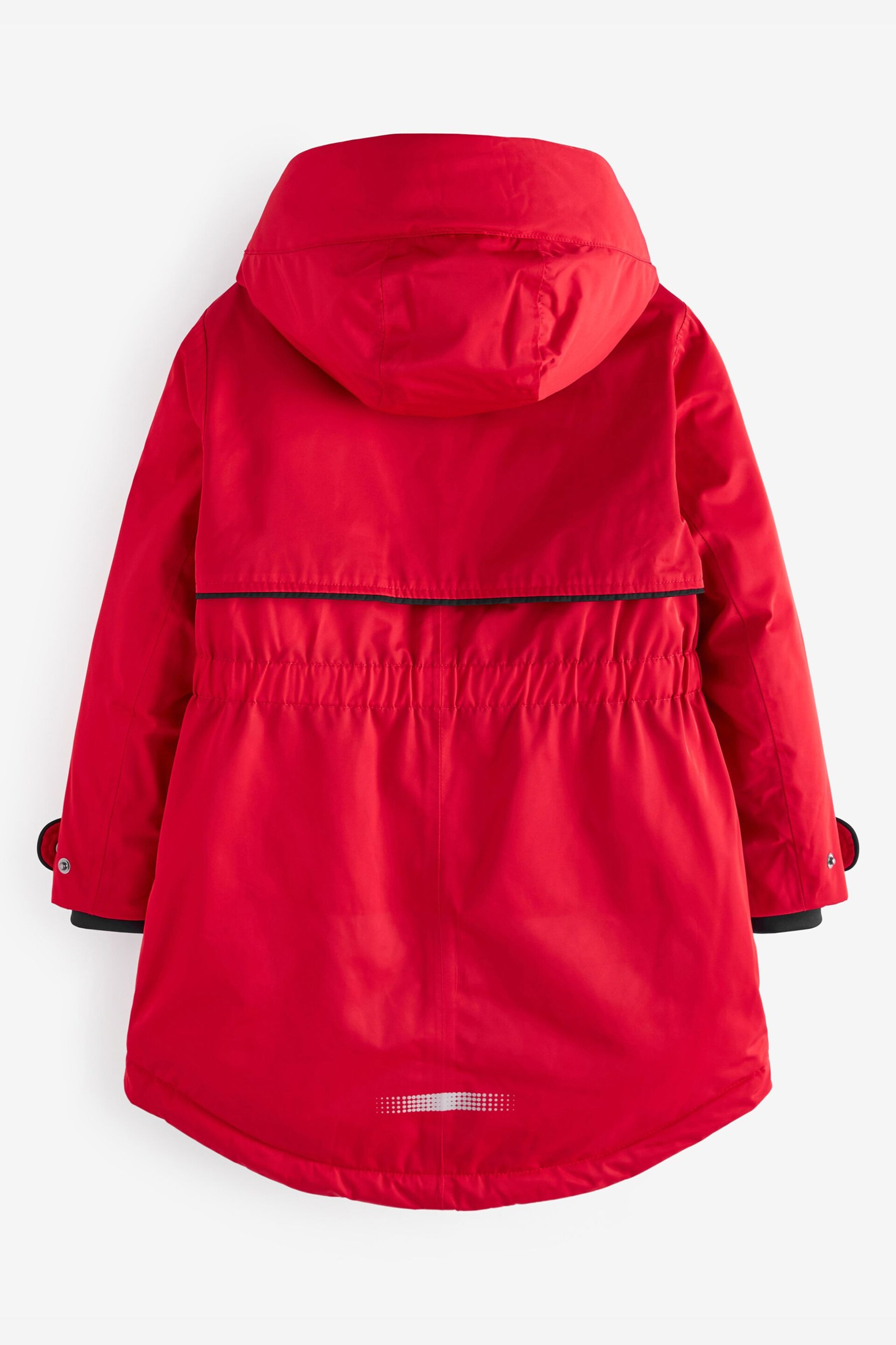 Clarks Red Waterproof Girls Parka Coat - Image 8 of 13