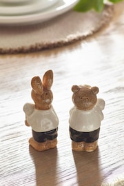 Natural Bunny and Bear Salt and Pepper Shaker Set - Image 2 of 4