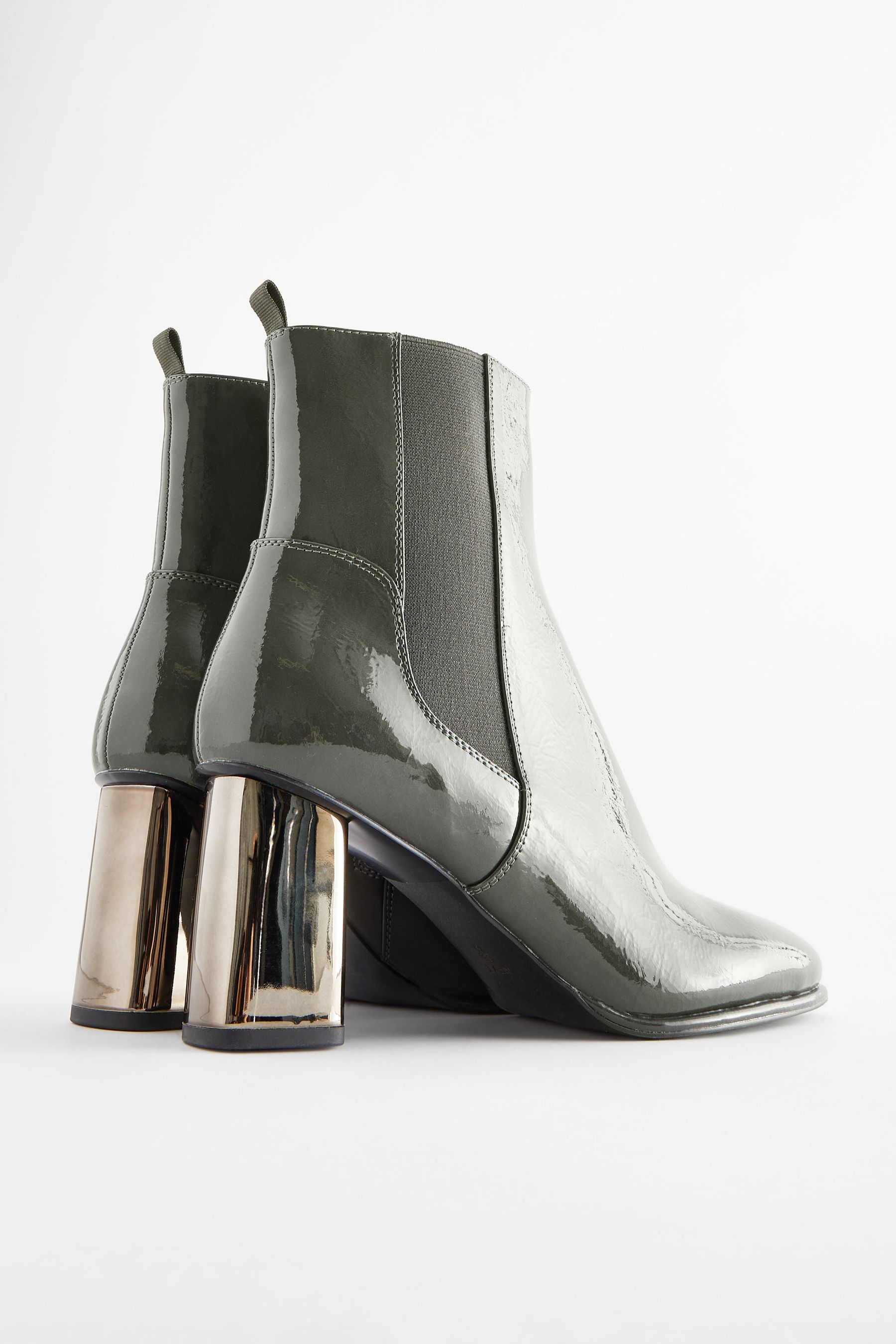 Buy Grey Forever Comfort Metal Heel Ankle Boots from Next Luxembourg