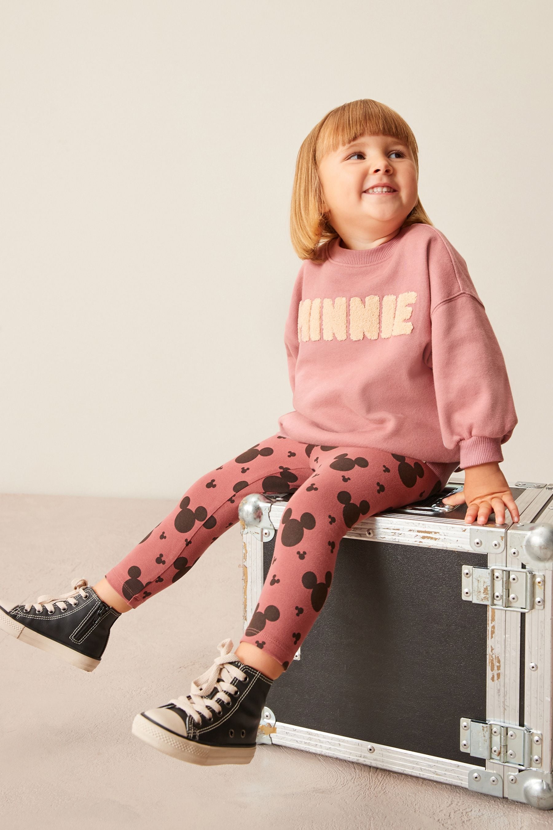 Buy Pink Minnie Mouse Disney Jumper and Leggings Set 3mths 7yrs from Next Luxembourg