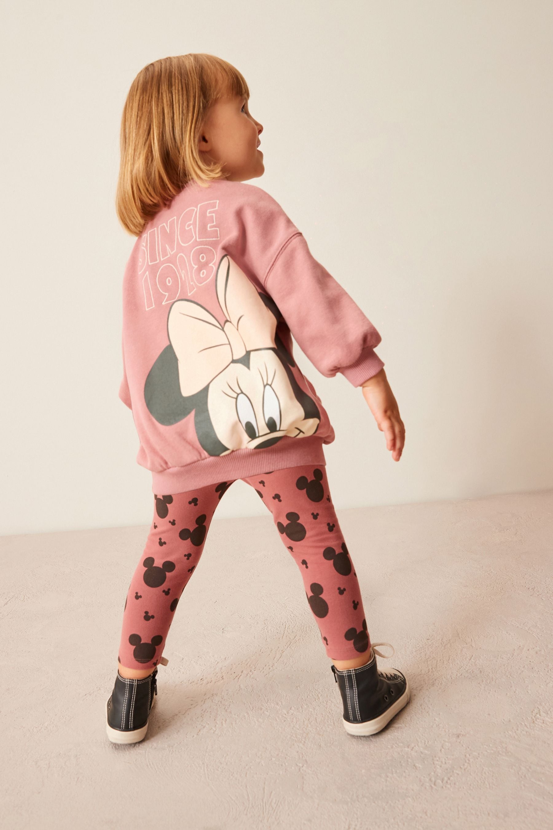 Buy Pink Minnie Mouse Disney Jumper and Leggings Set 3mths 7yrs from Next Ireland