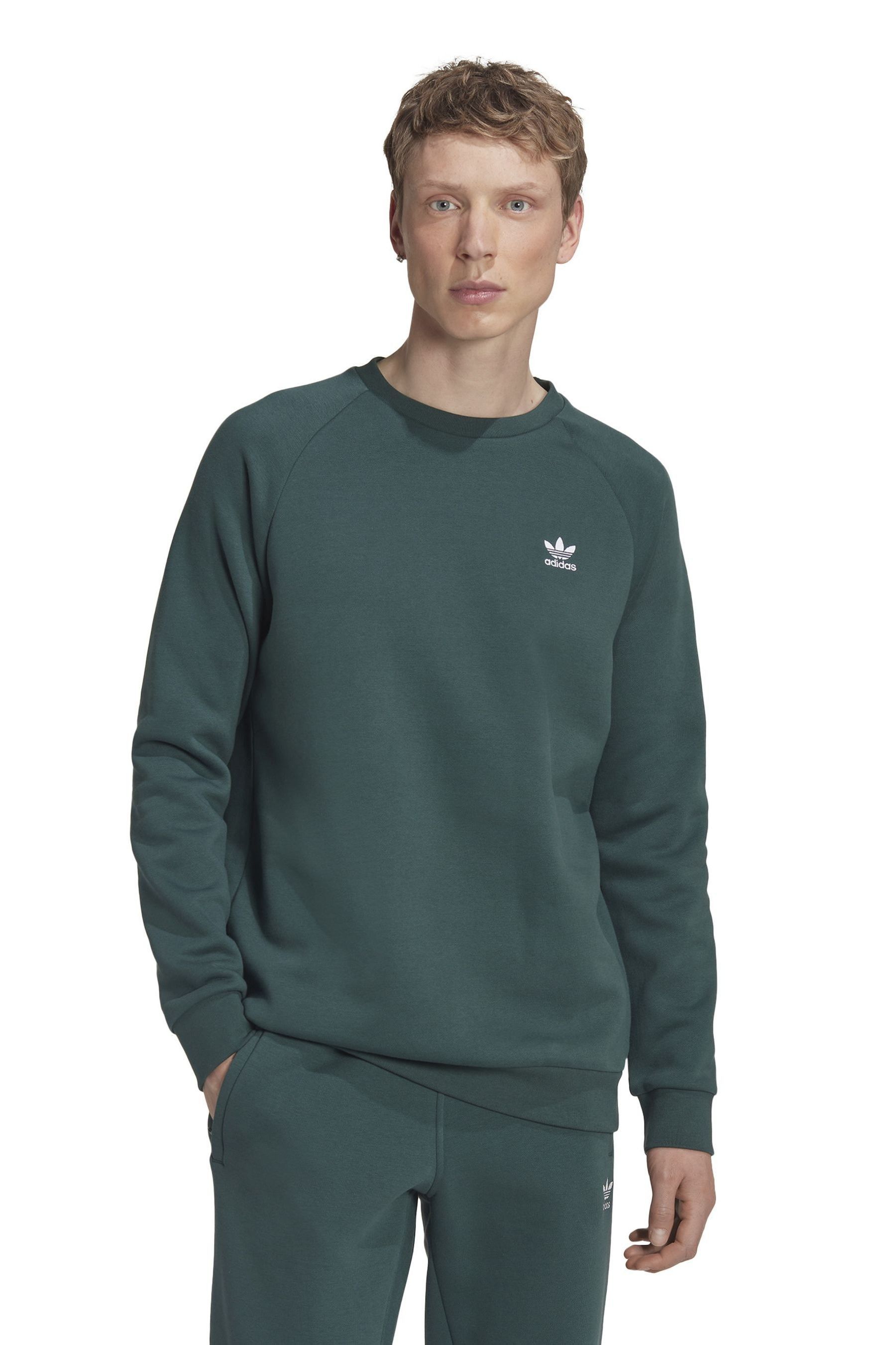 Trefoil crewneck sweatshirt clearance