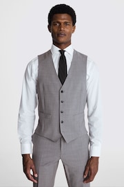 MOSS Light Grey Tailored Fit Performance Suit Waistcoat - Image 1 of 3