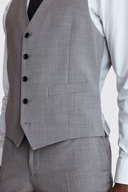 MOSS Light Grey Tailored Fit Performance Suit Waistcoat - Image 3 of 3
