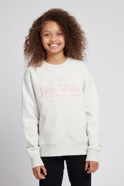 Jack Wills Cream Script Crew Sweat Top - Image 1 of 6