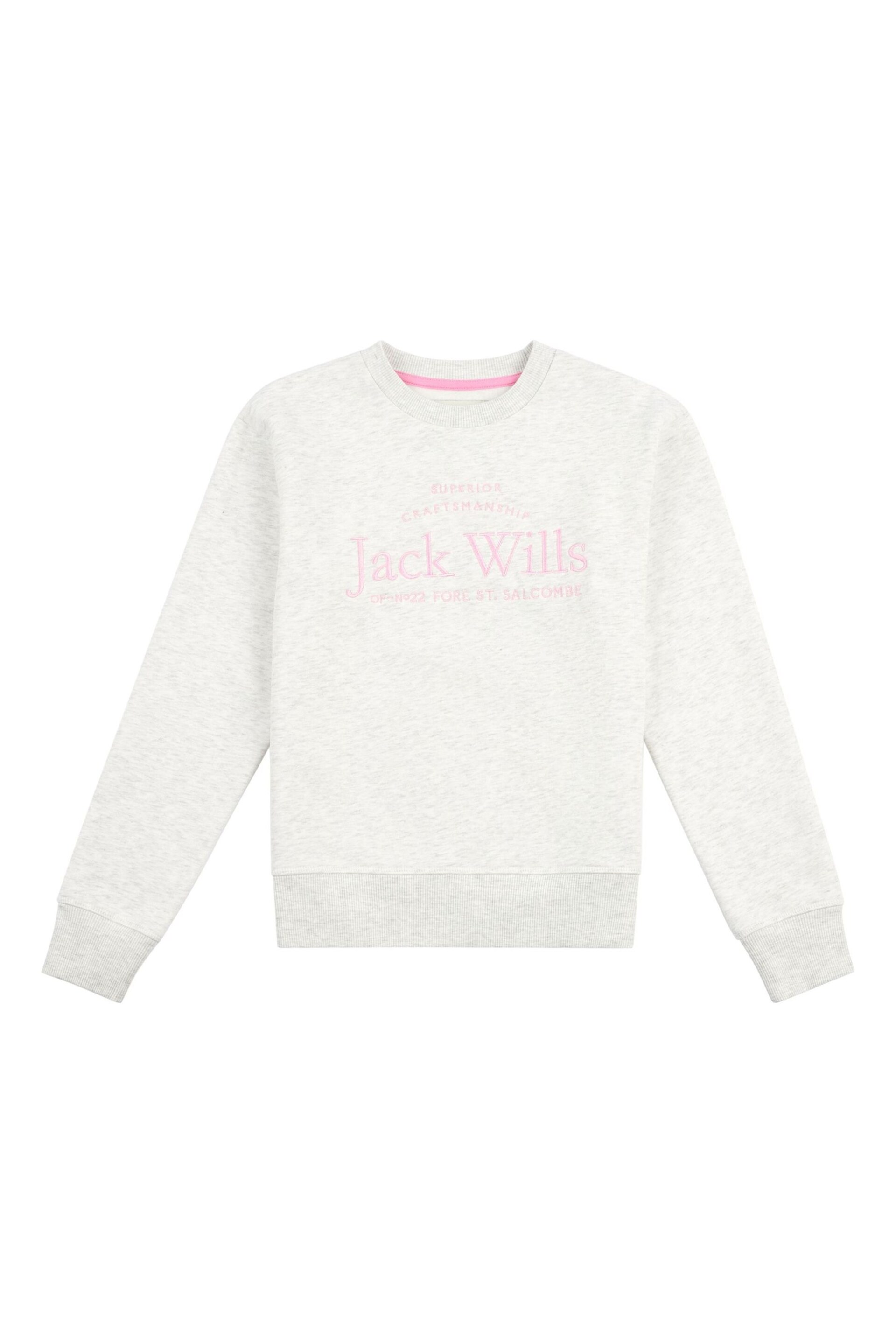 Jack Wills Cream Script Crew Sweat Top - Image 4 of 6