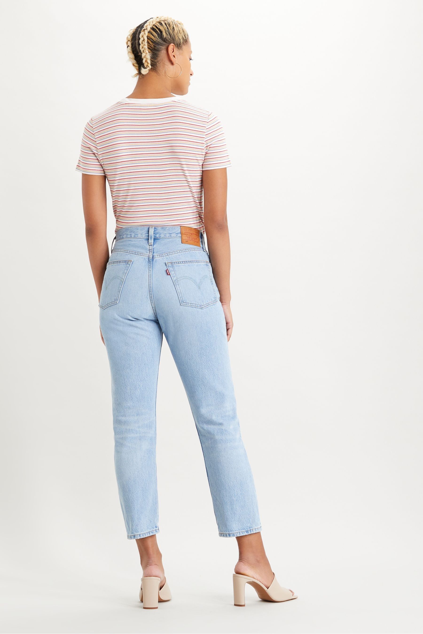 Levi's 501 crop jean in light wash shop
