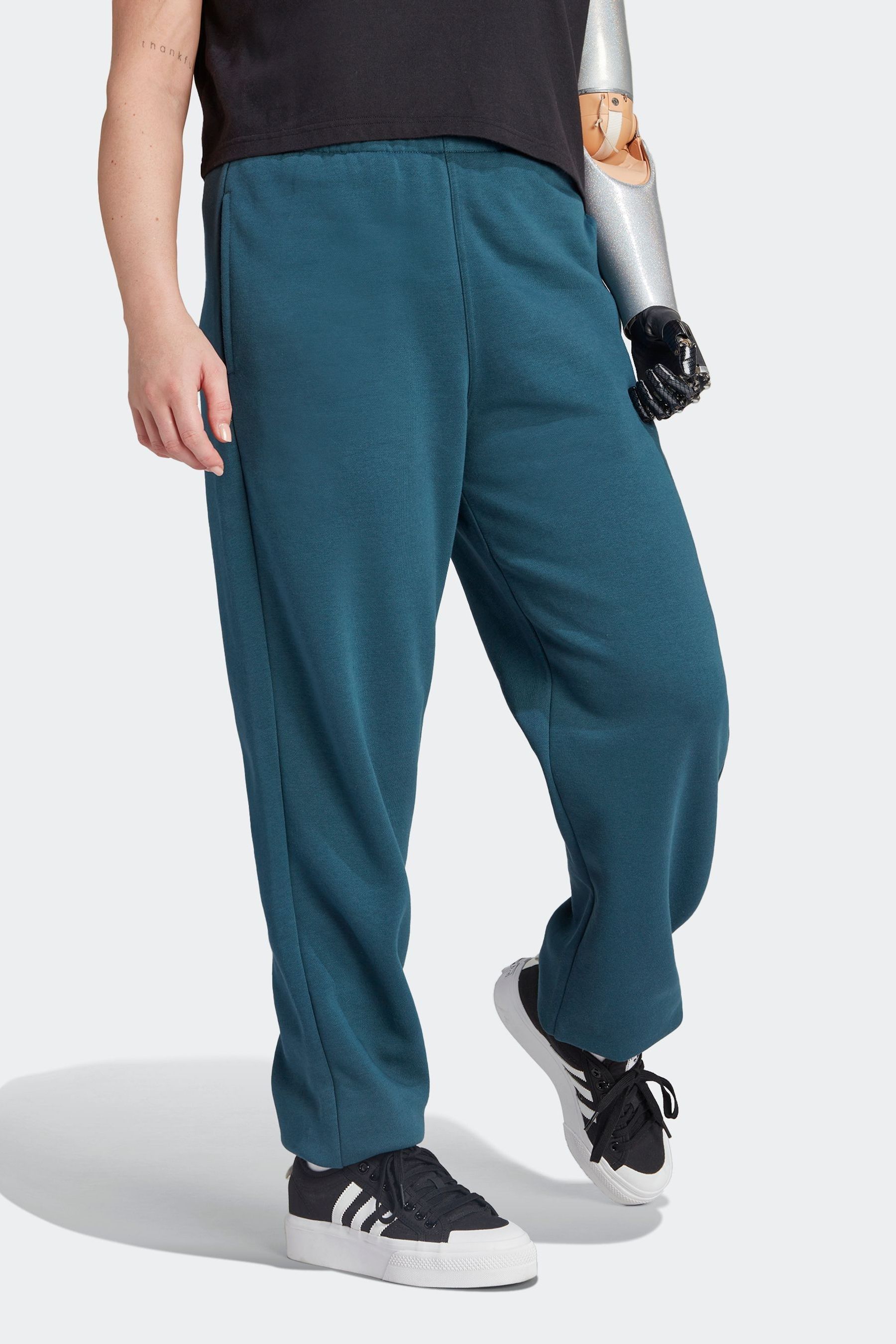 Buy adidas Originals Teal Blue Essentials Fleece Joggers from Next Luxembourg