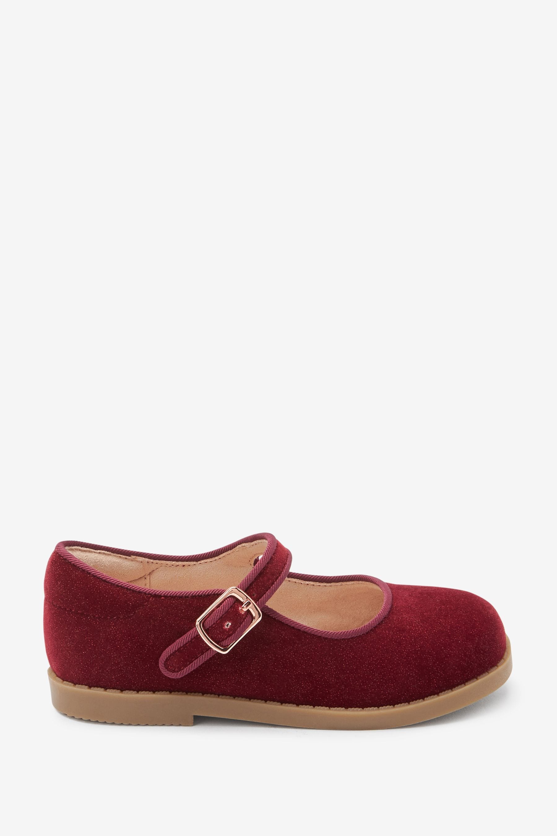 Red velvet mary jane shoes discount