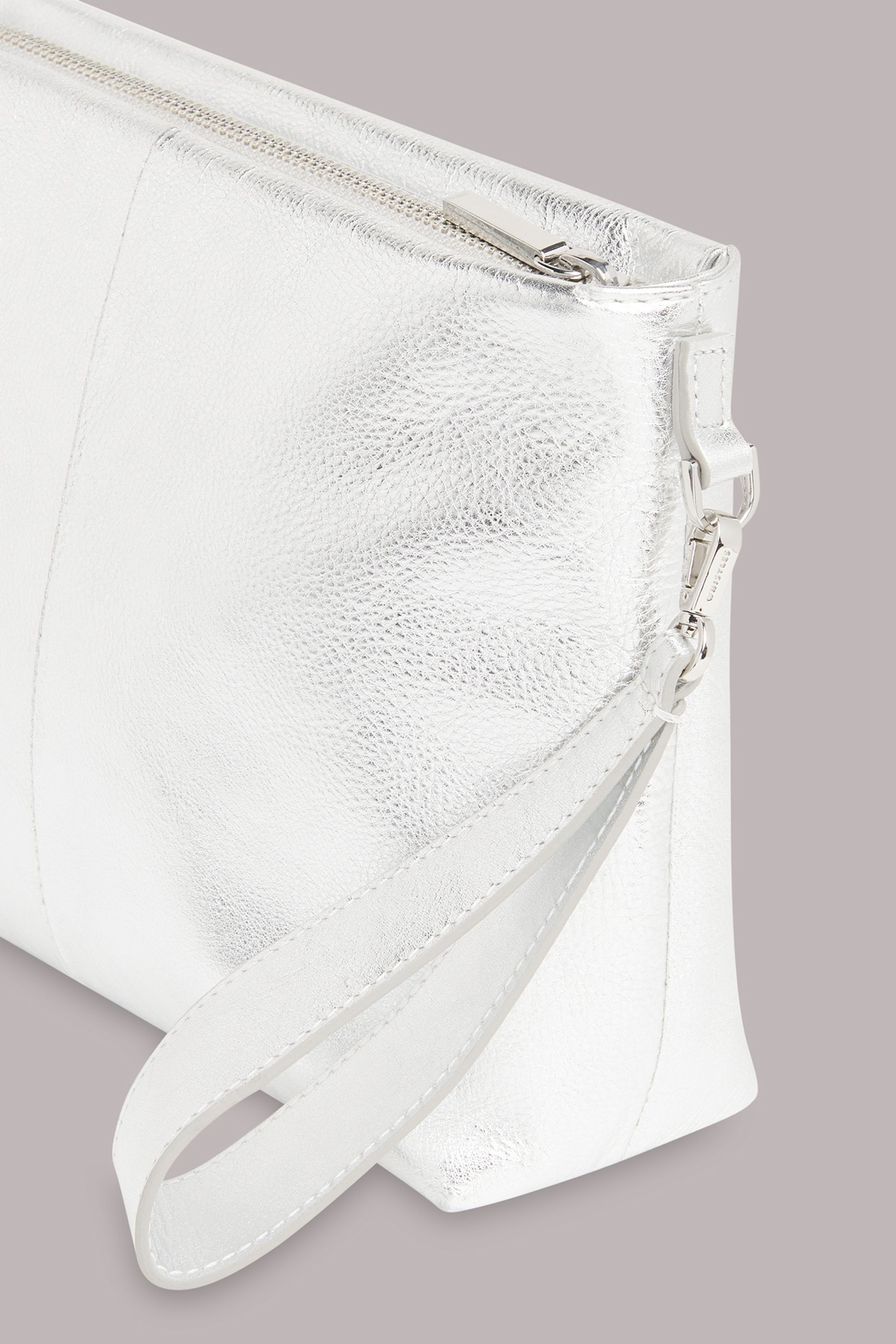 Whistles silver clutch top