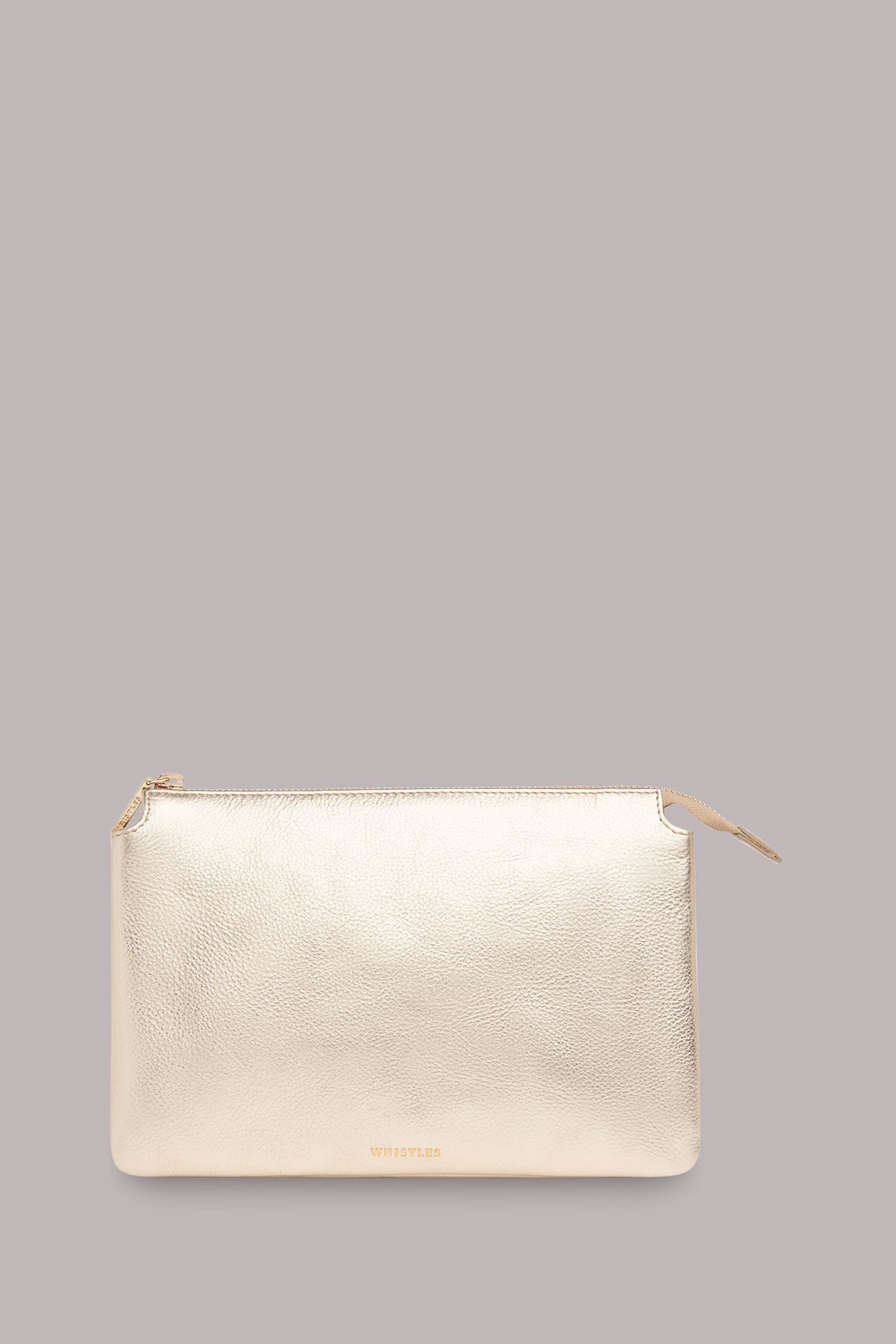 Buy Whistles Gold Elita Double Pouch Clutch from Next Ireland