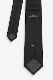 Black Textured Silk Tie - Image 2 of 3