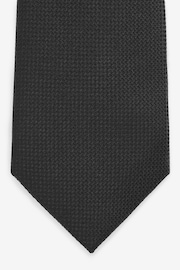 Black Textured Silk Tie - Image 3 of 3