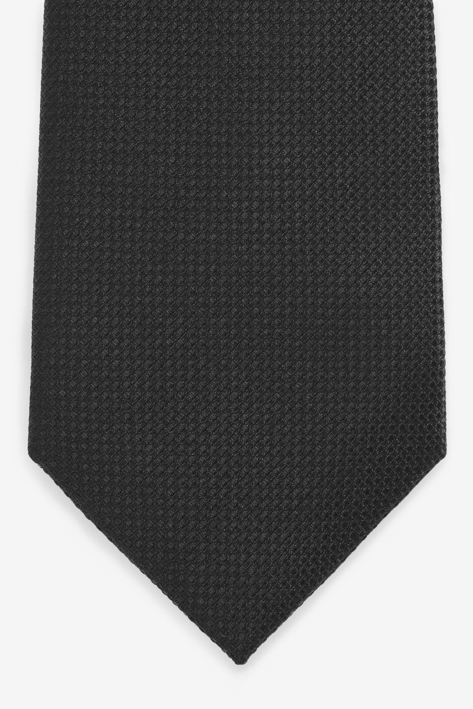 Black Textured Silk Tie - Image 3 of 3