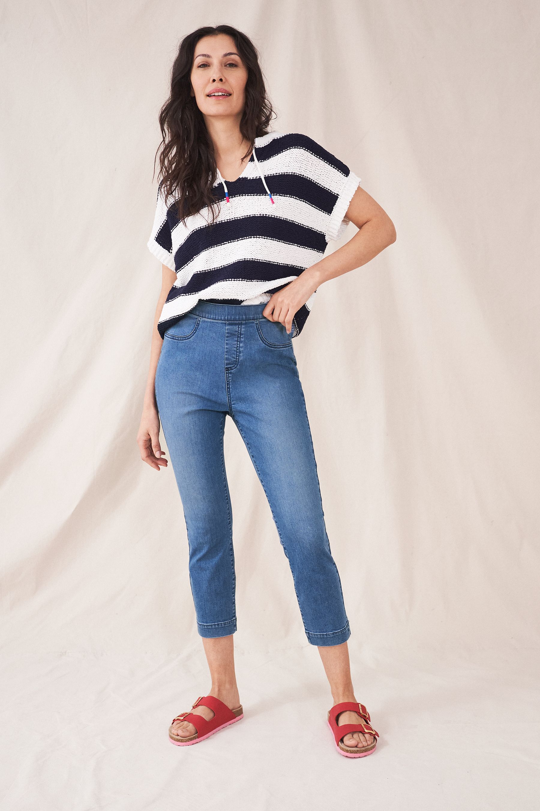 Buy White Stuff Blue Janey Crop Jeggings from Next Luxembourg