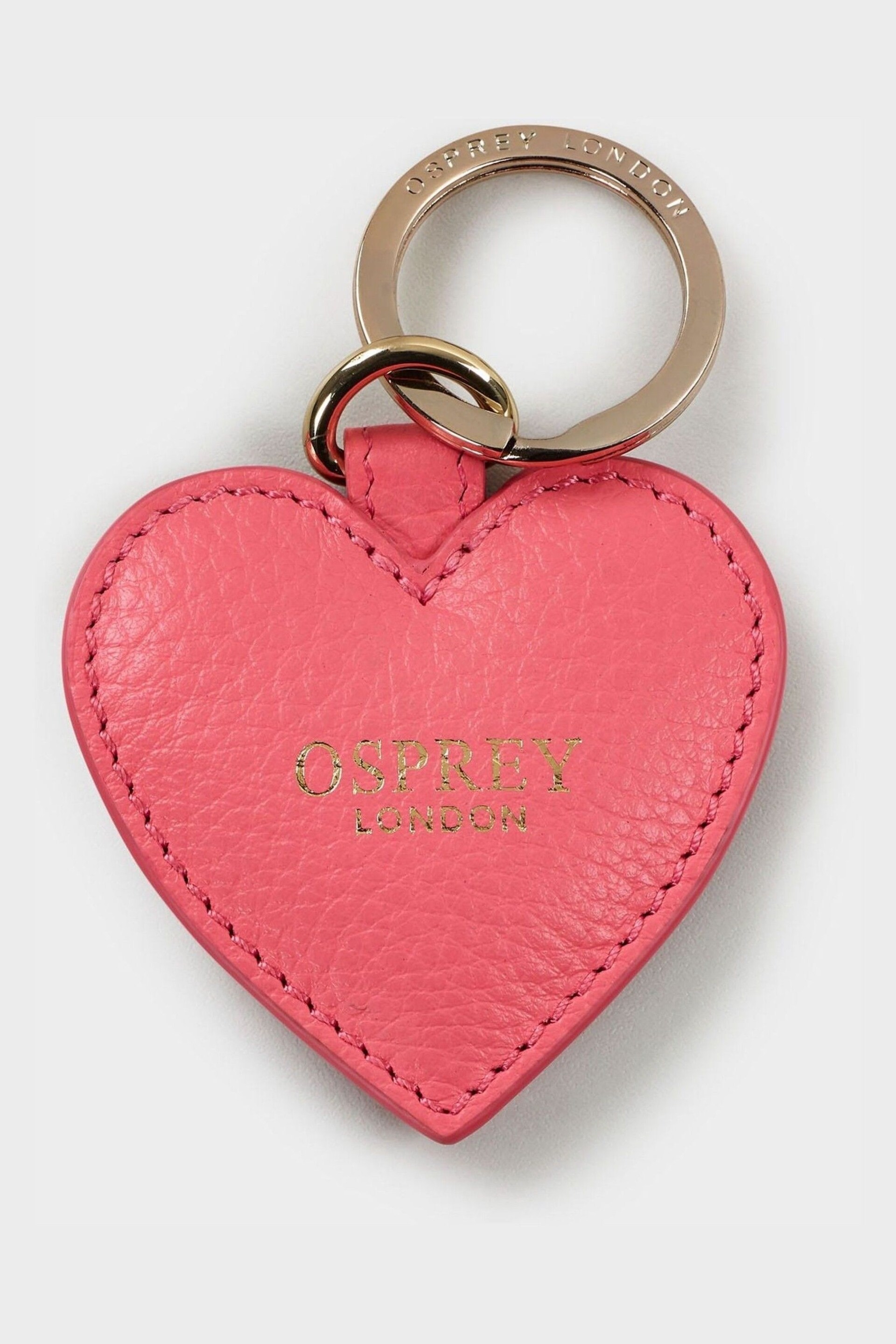OSPREY LONDON The Tilly Heart Leather Trinket and Keyring Gift Set - Image 3 of 5