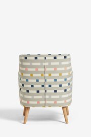 Chunky Stripe Geo Grey Carter Armchair - Image 5 of 8