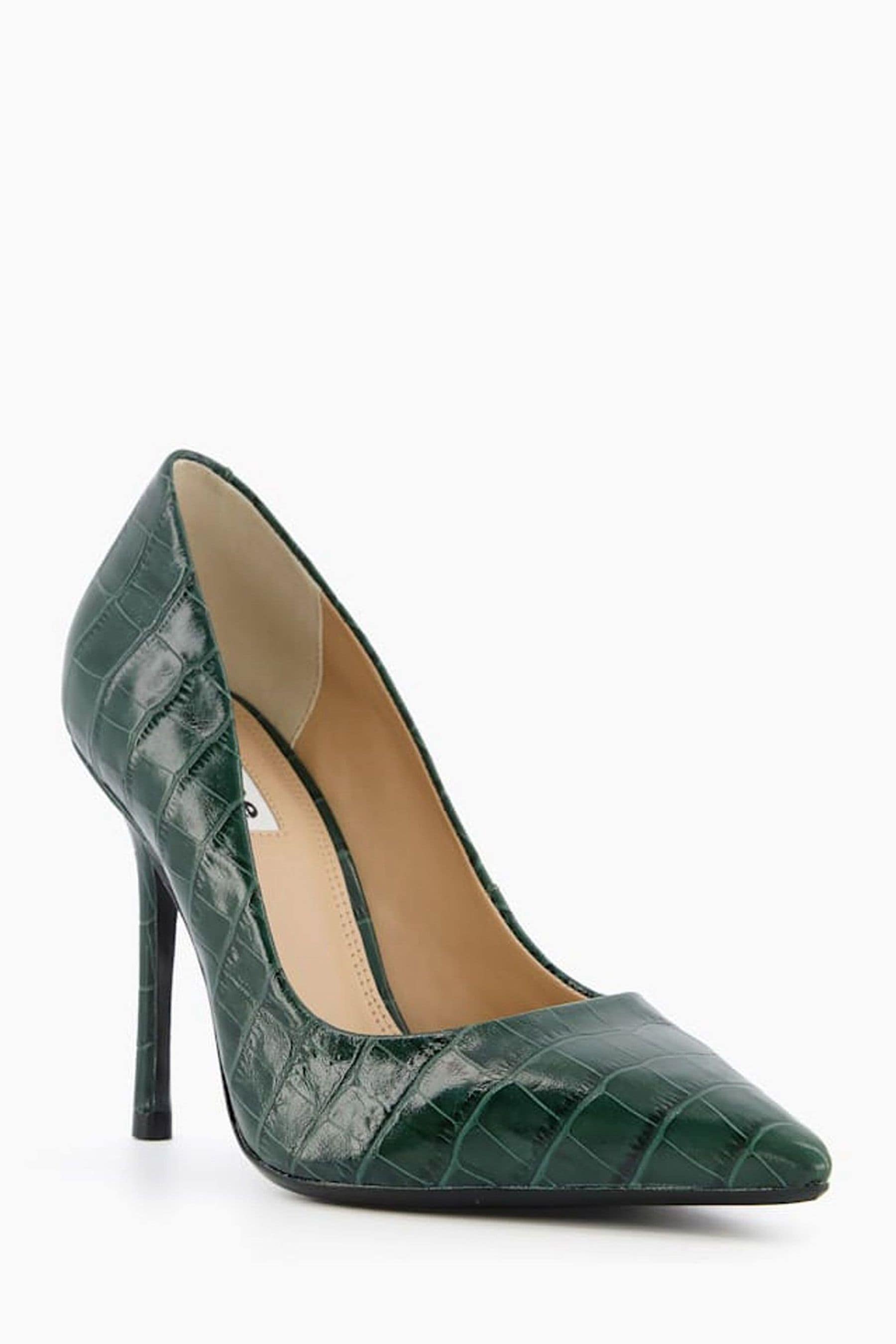 Buy Dune London Green Belaire Pointed Toe Mid Heel Court Shoes from Next France