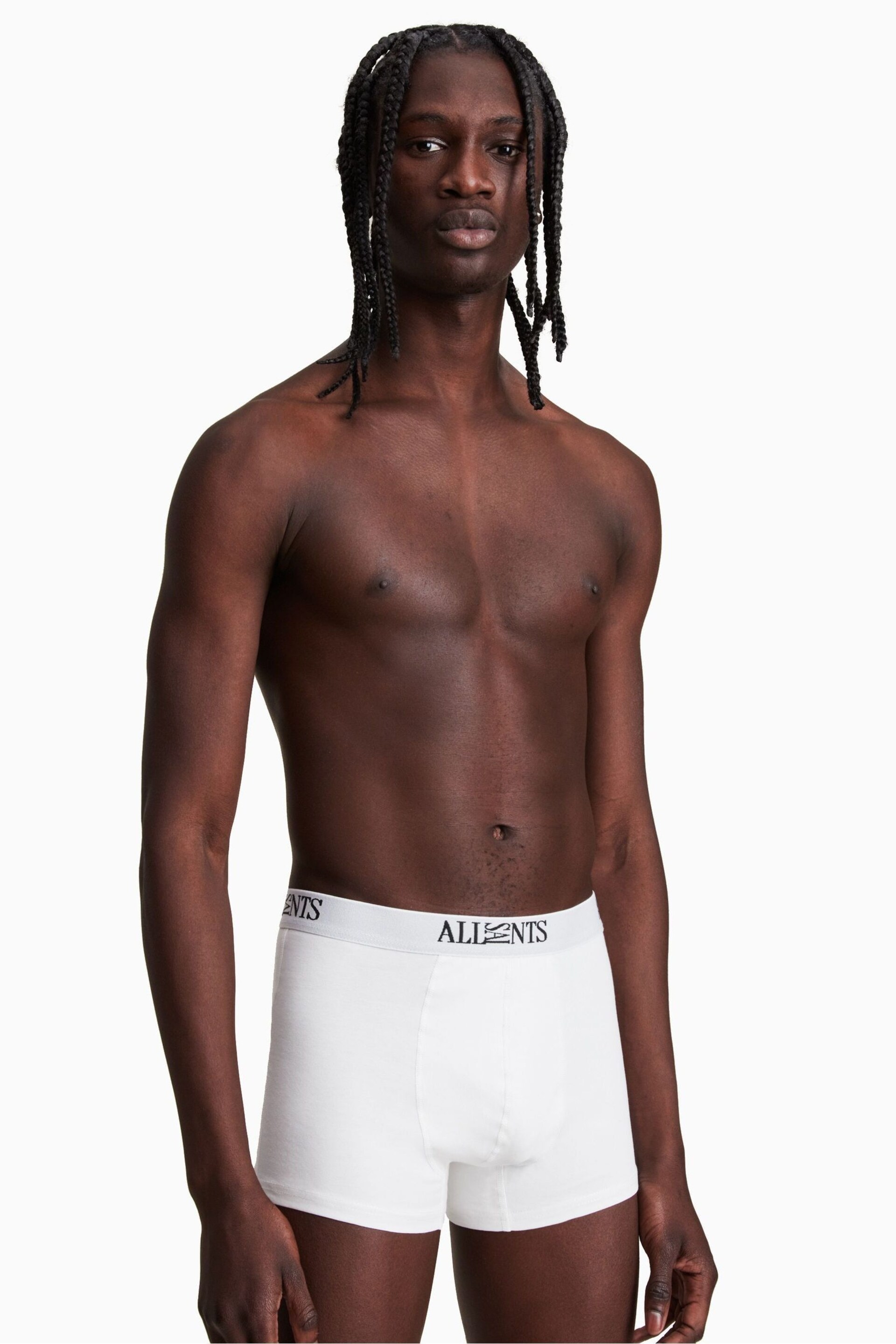 AllSaints White Wren Boxers 3 Pack - Image 2 of 4