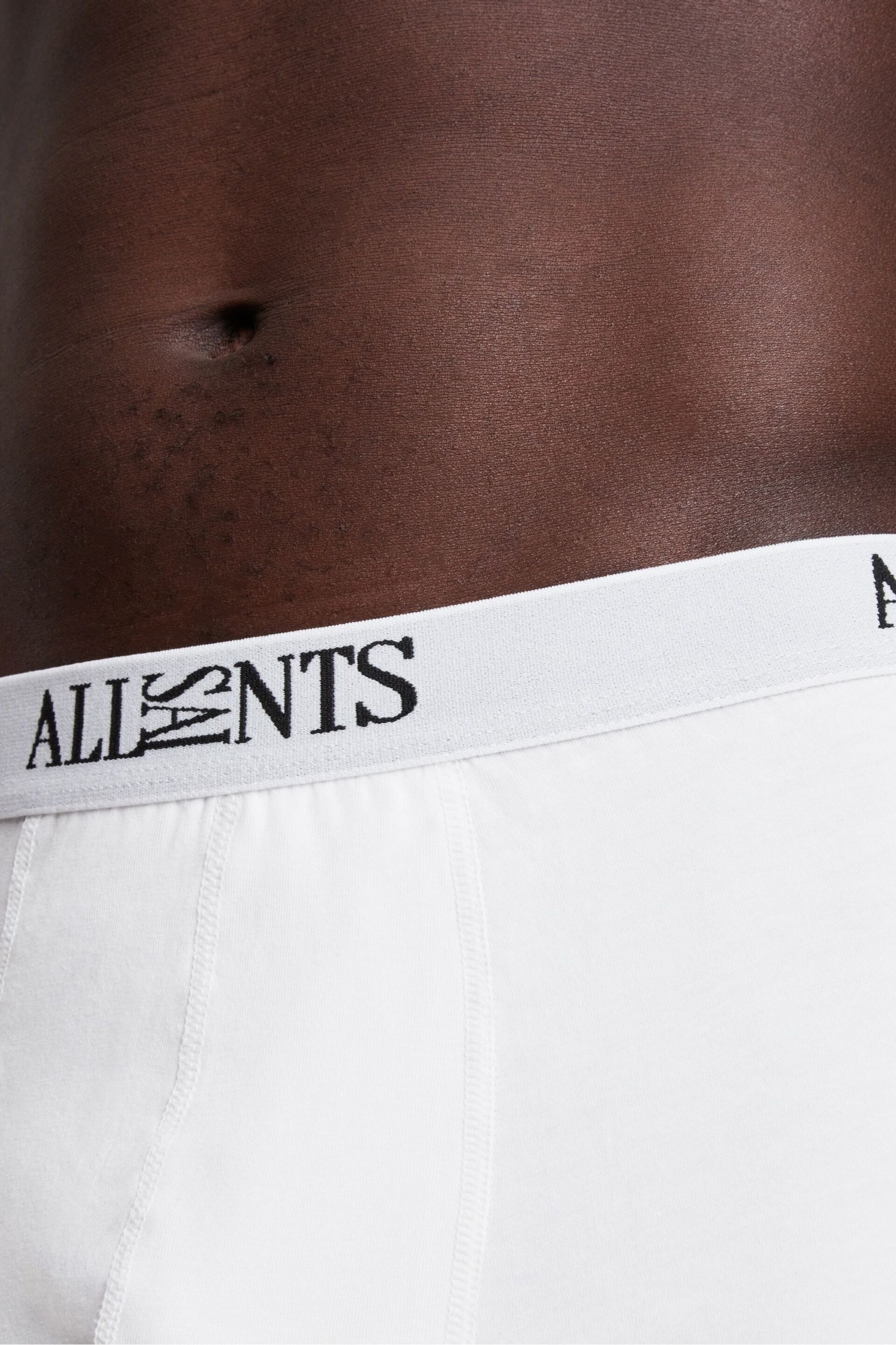 AllSaints White Wren Boxers 3 Pack - Image 3 of 4