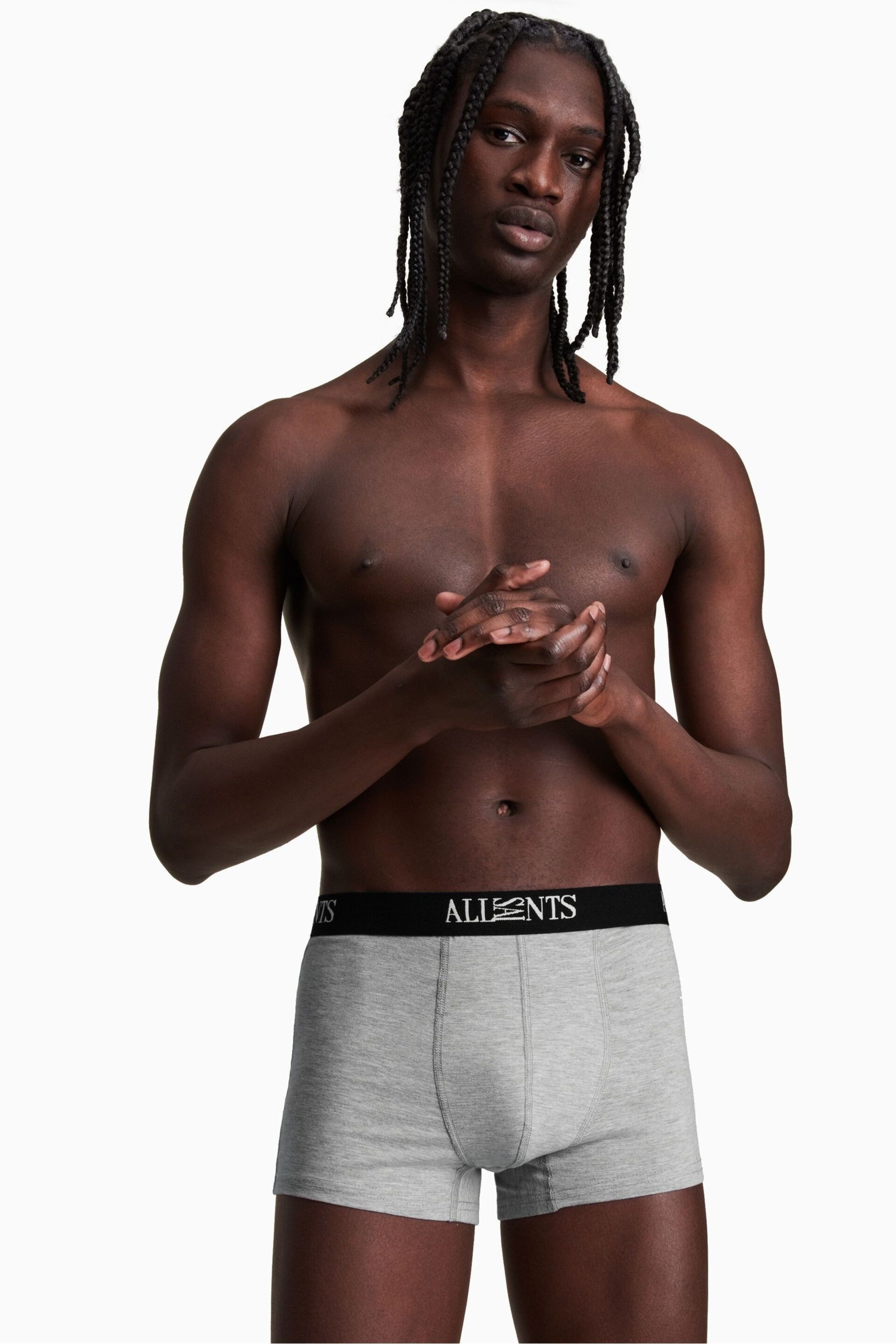 AllSaints Natural Wren Boxers 3 Pack - Image 2 of 6