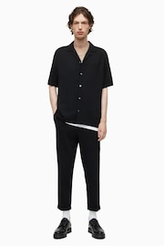 AllSaints Black Venice Shortsleeve Shirt - Image 4 of 4